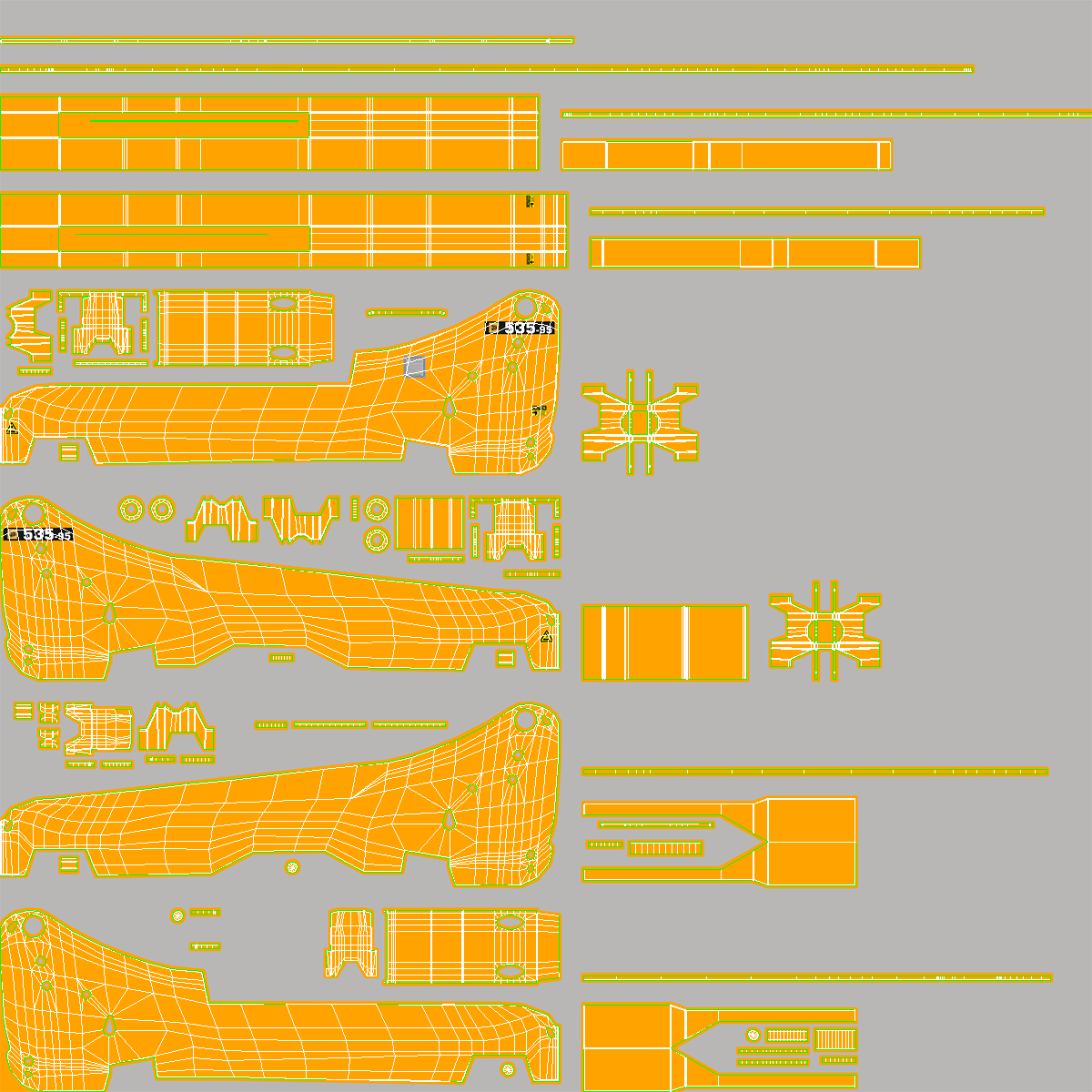 3D JCB 535 Telehandler Forklift Bucket Dirty