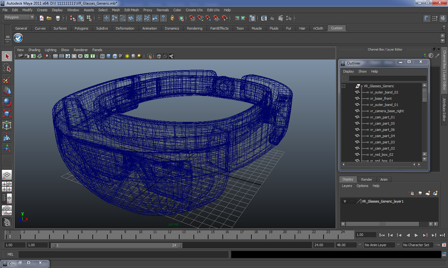 3D VR Glasses Generic model