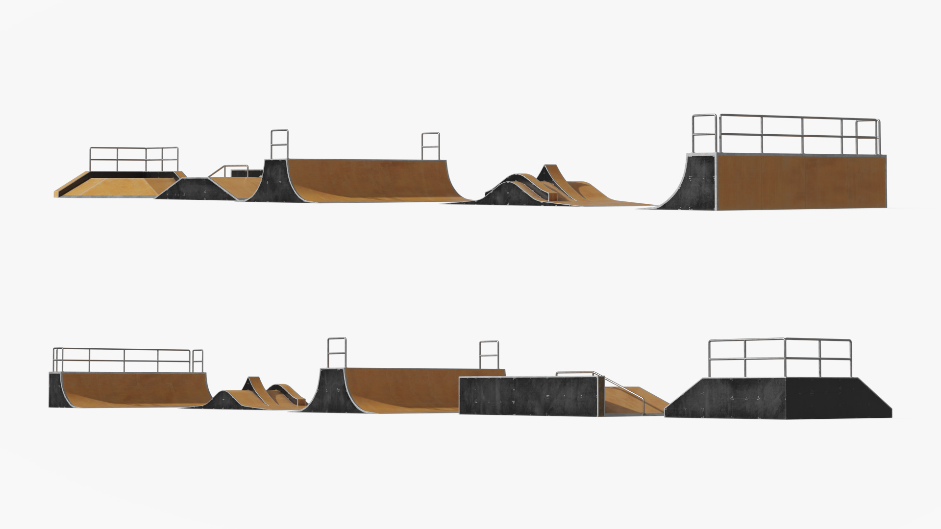 Modular Sectional Skatepark Obstacles Set - view 2