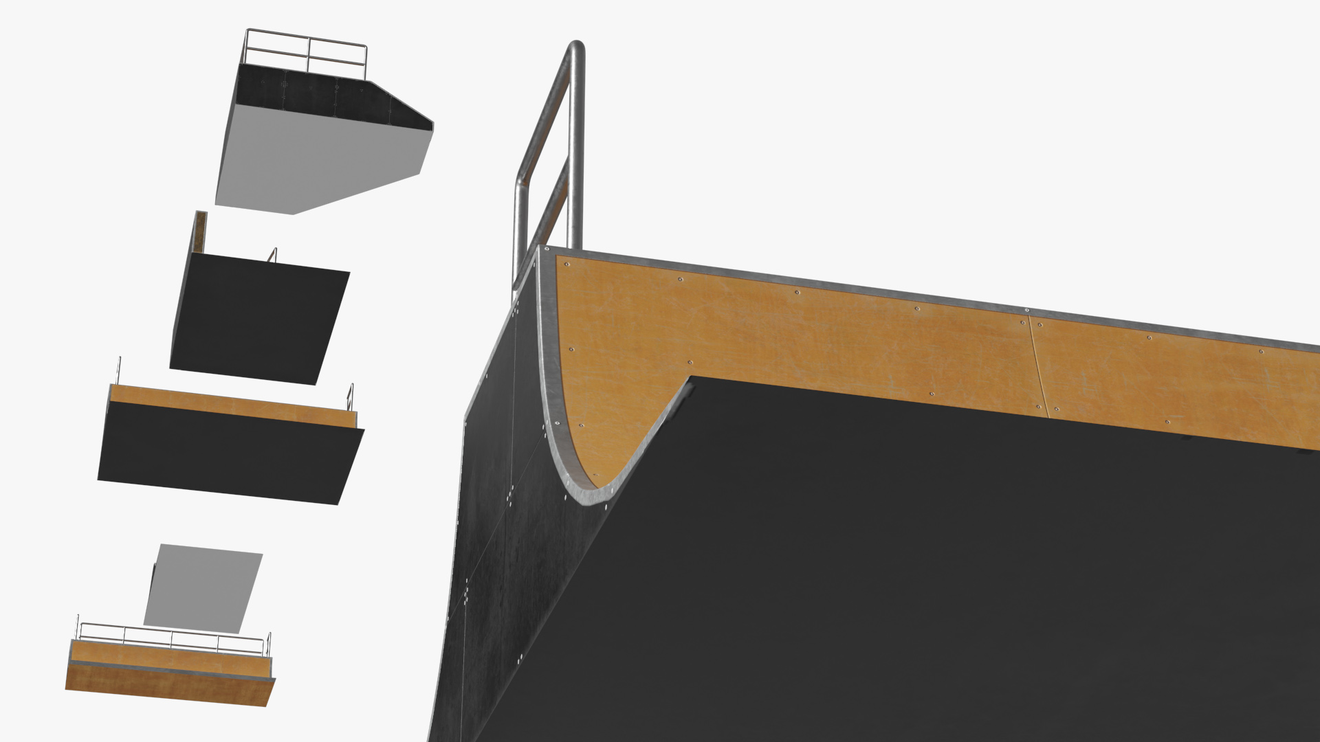 Modular Sectional Skatepark Obstacles Set - view 5