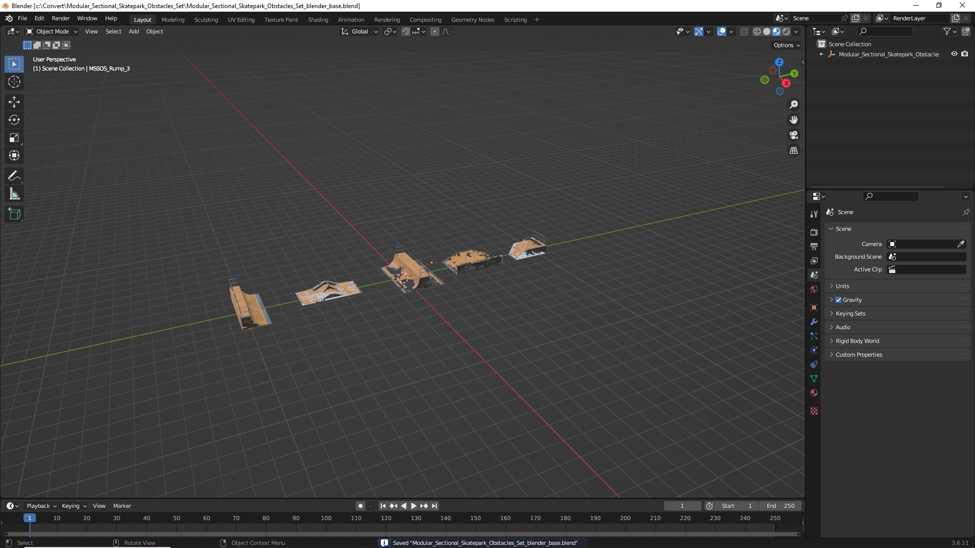 Modular Sectional Skatepark Obstacles Set - view 10