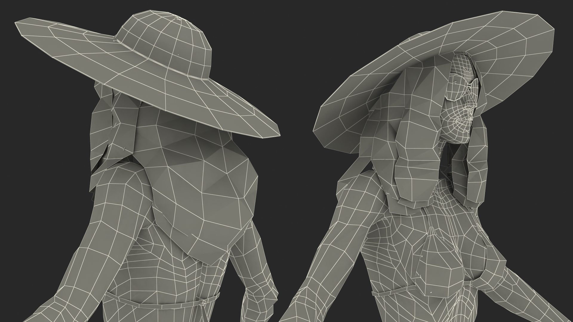 3D model Woman in Beach Style Clothes T-Pose