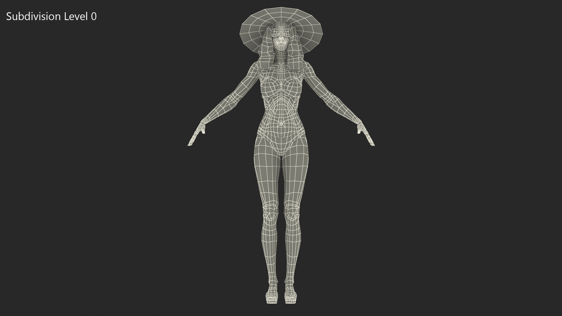 3D model Woman in Beach Style Clothes T-Pose