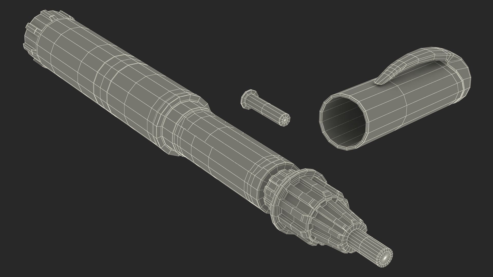 Smart Injector Pen 300ml Gray 3D model