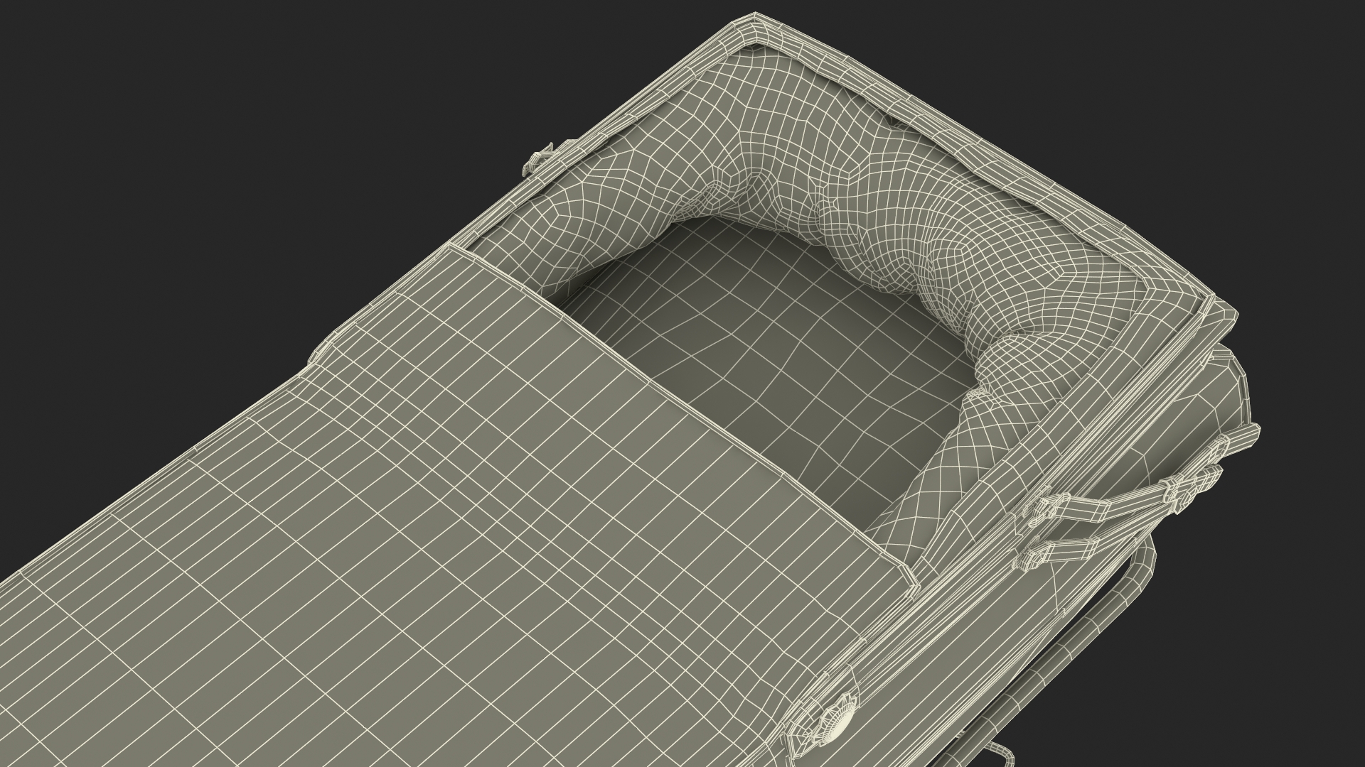 Antique Child Sleeping Pram Open Canopy 3D model