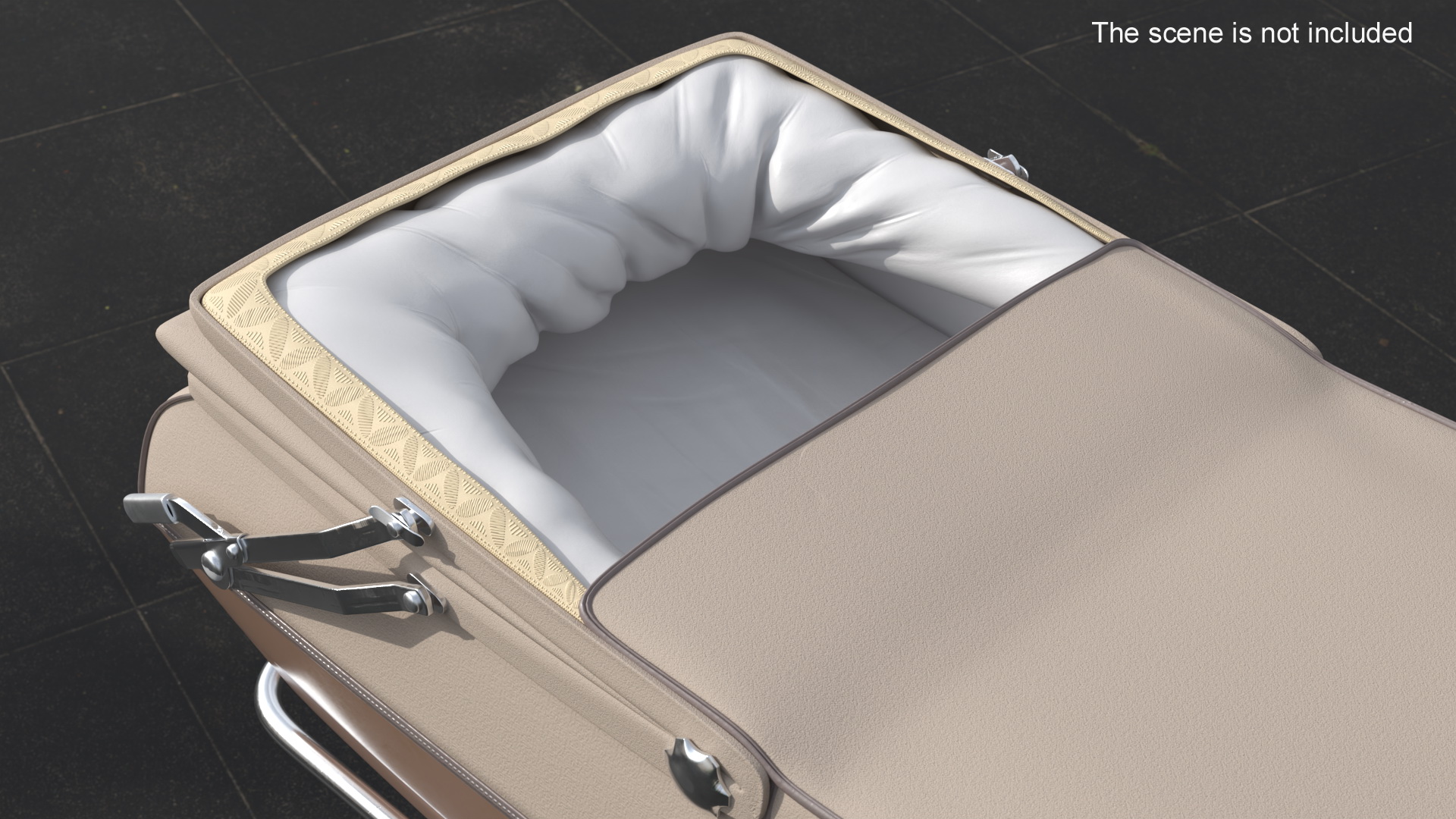Antique Child Sleeping Pram Open Canopy 3D model