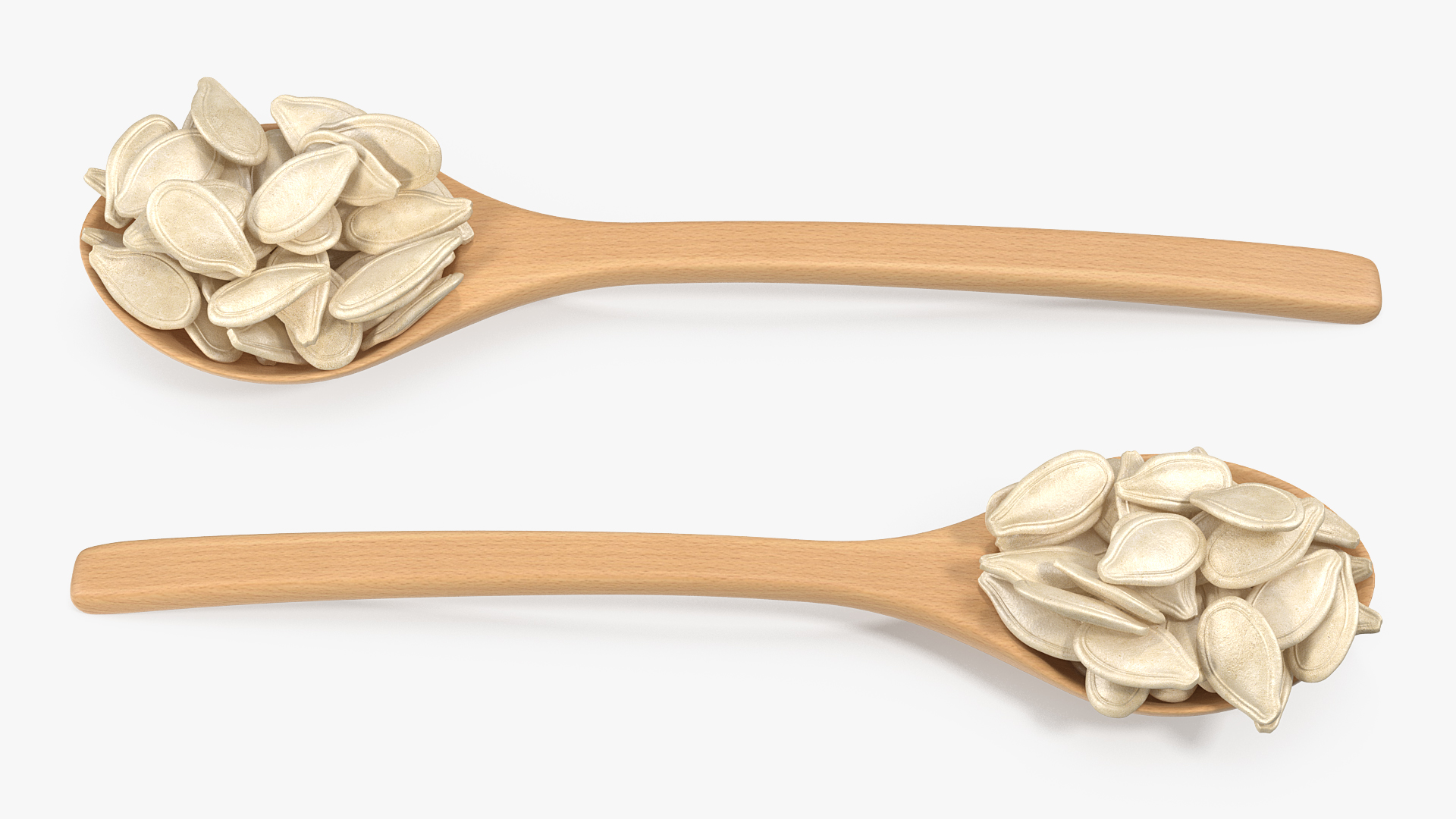 3D Wooden Spoon with Pumpkin Seeds