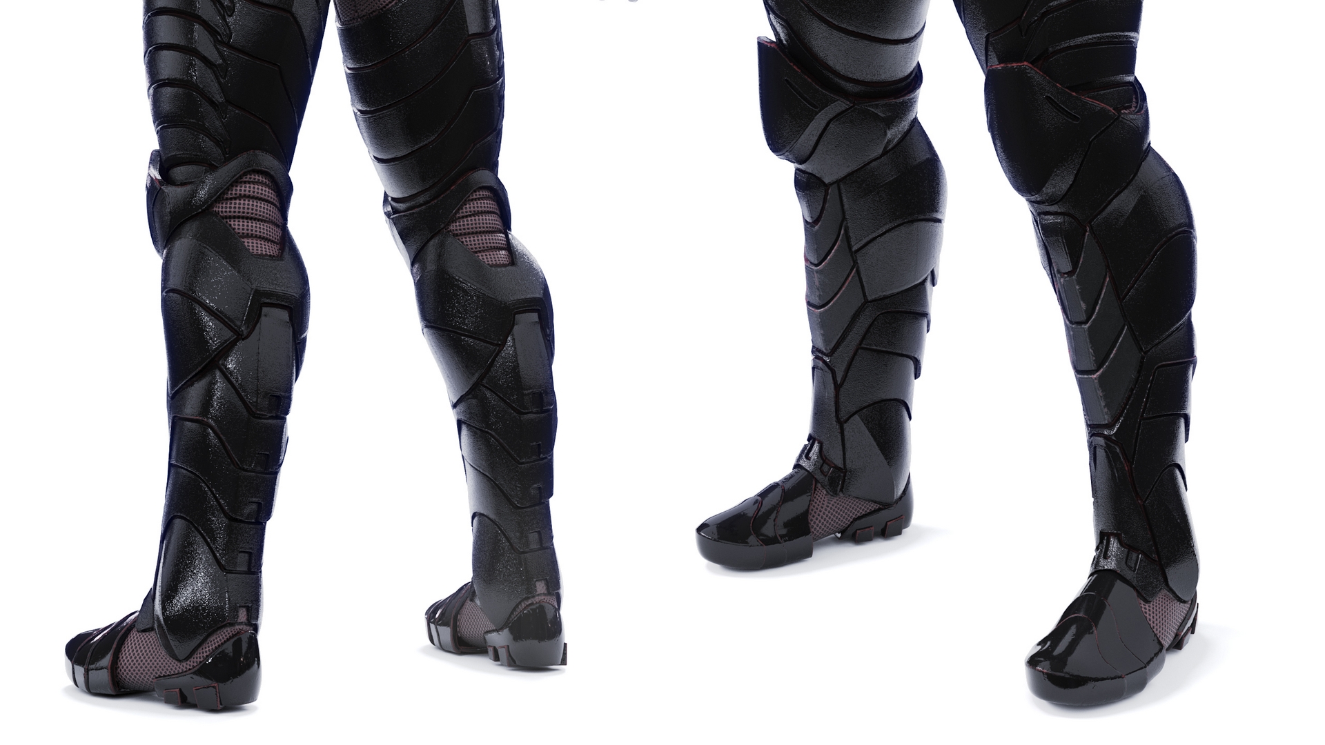 3D Concept Futuristic Soldier in Black Armor