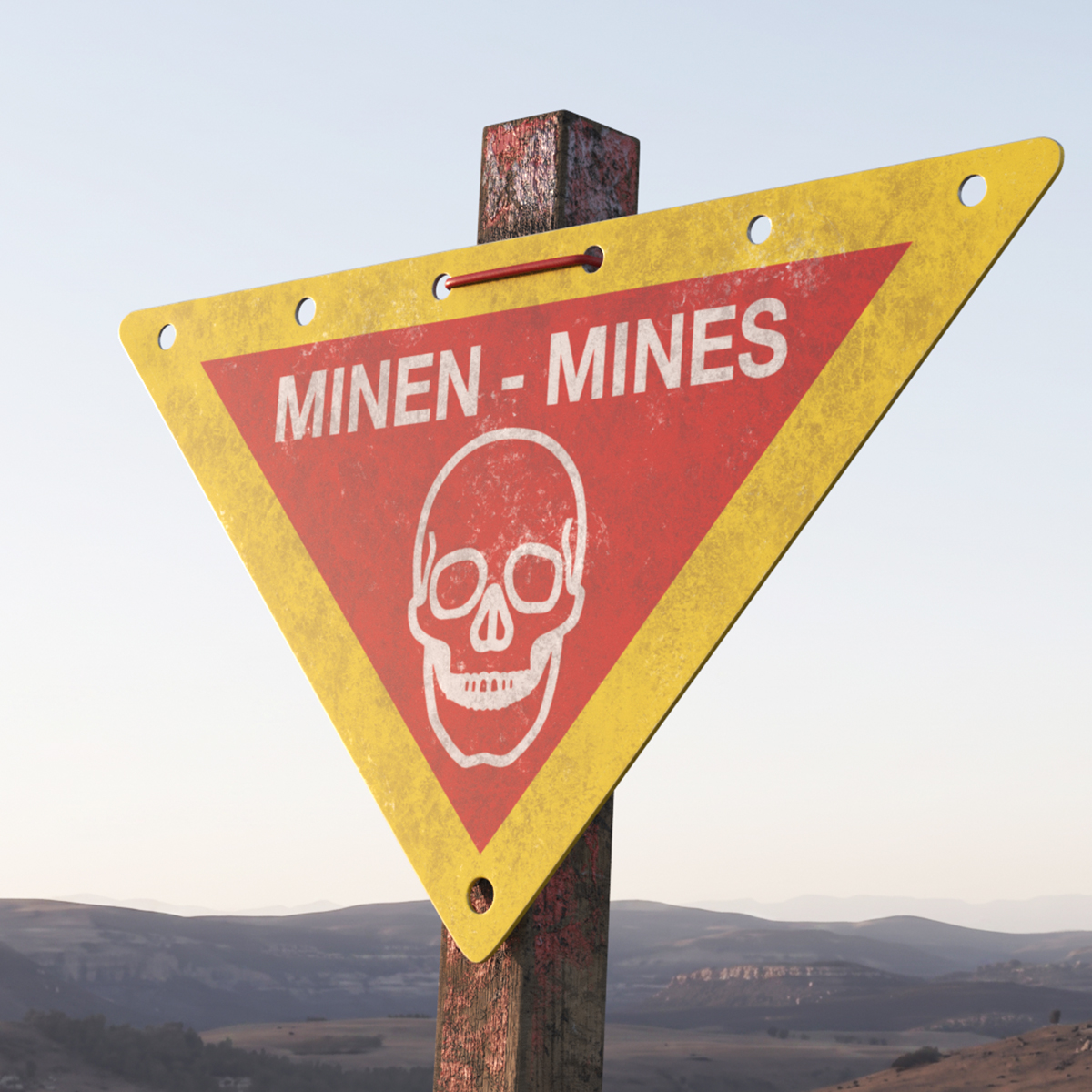 Mine Warning Sign