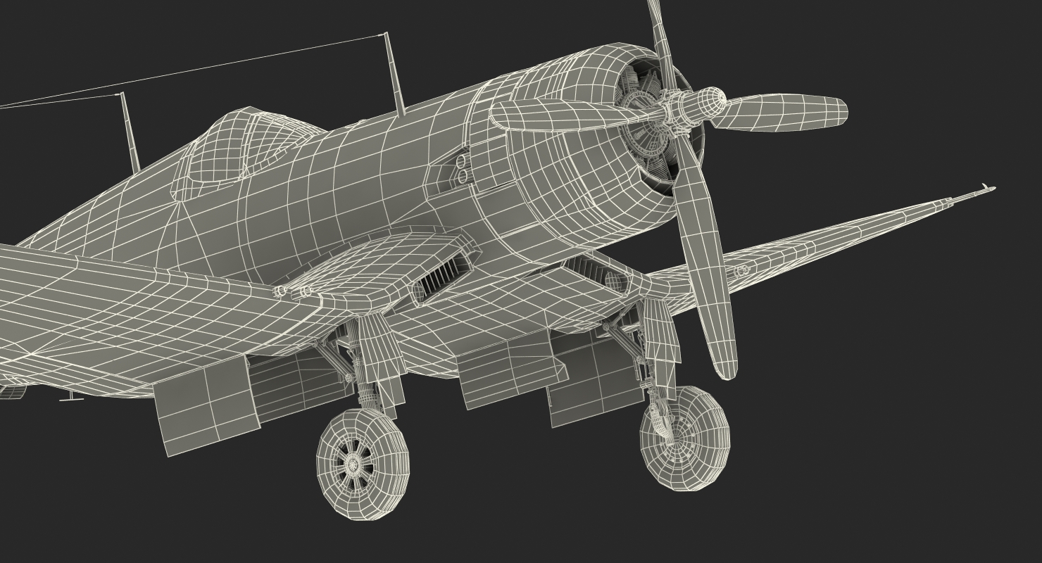 3D model Fighter F4U Corsair US Marine Corps