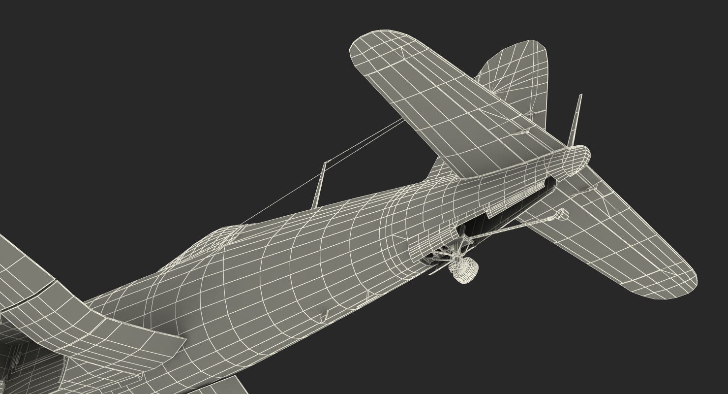 3D model Fighter F4U Corsair US Marine Corps