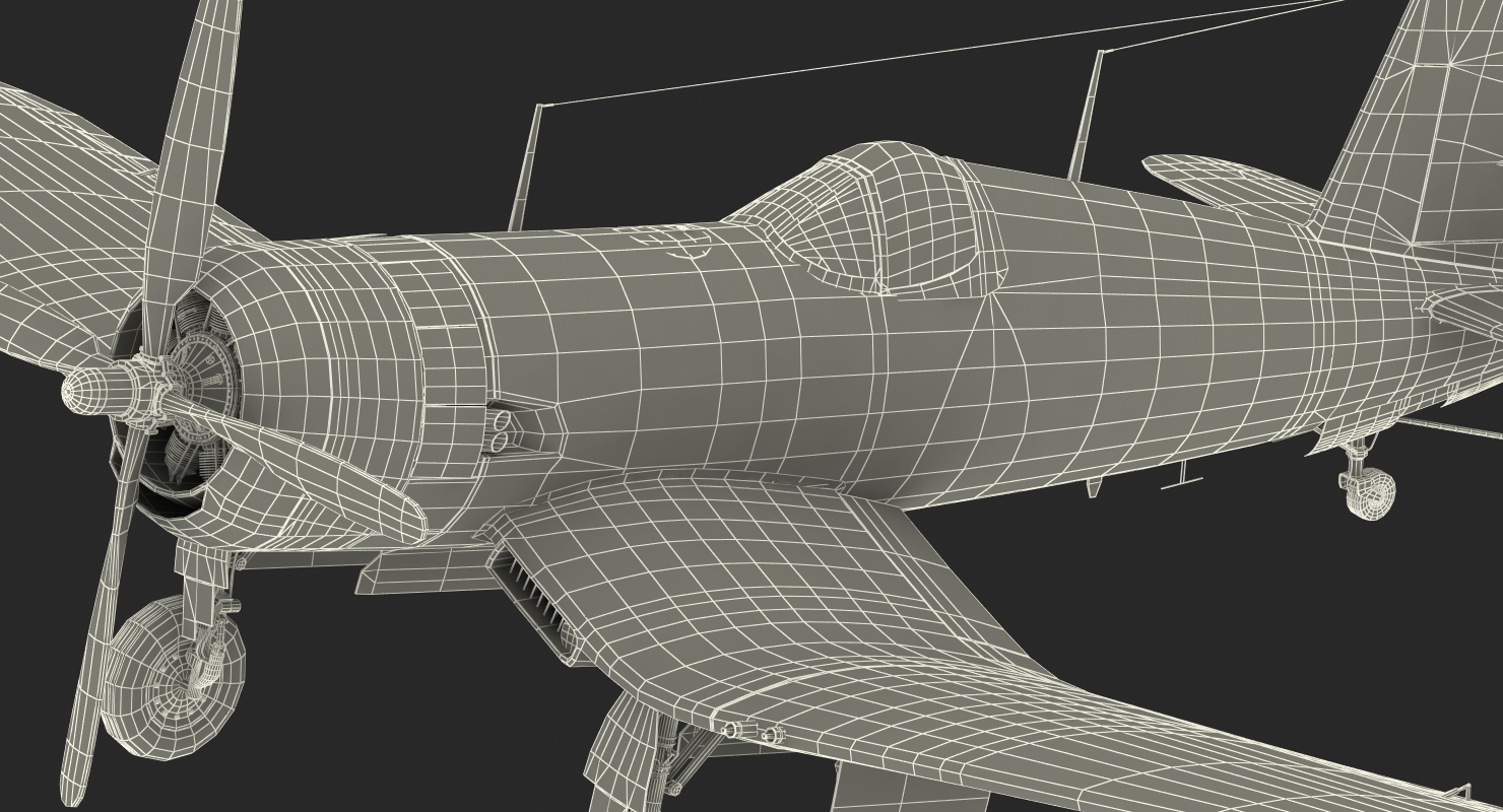 3D model Fighter F4U Corsair US Marine Corps