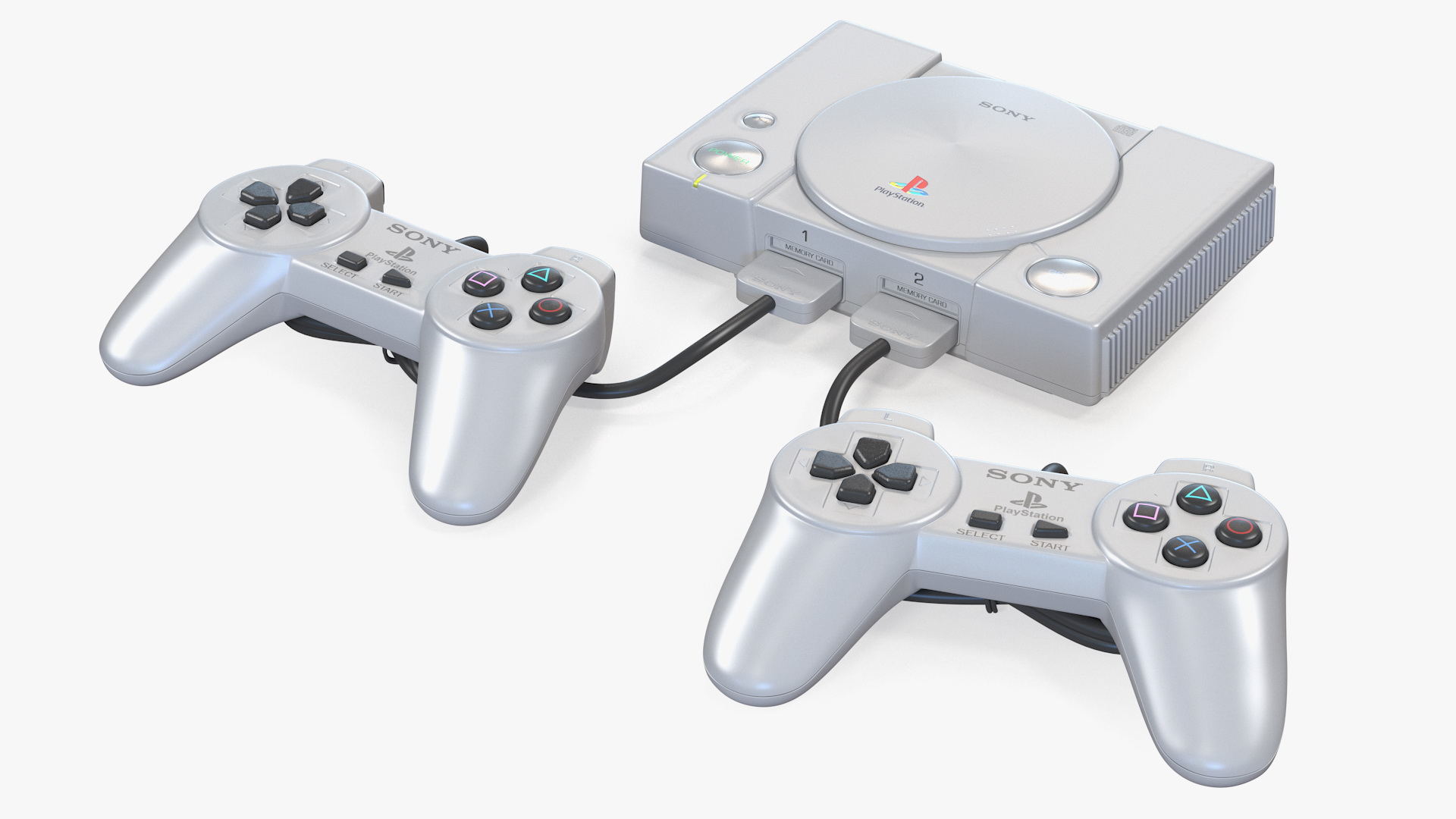 3D Sony Playstation Classic Console with Controller model