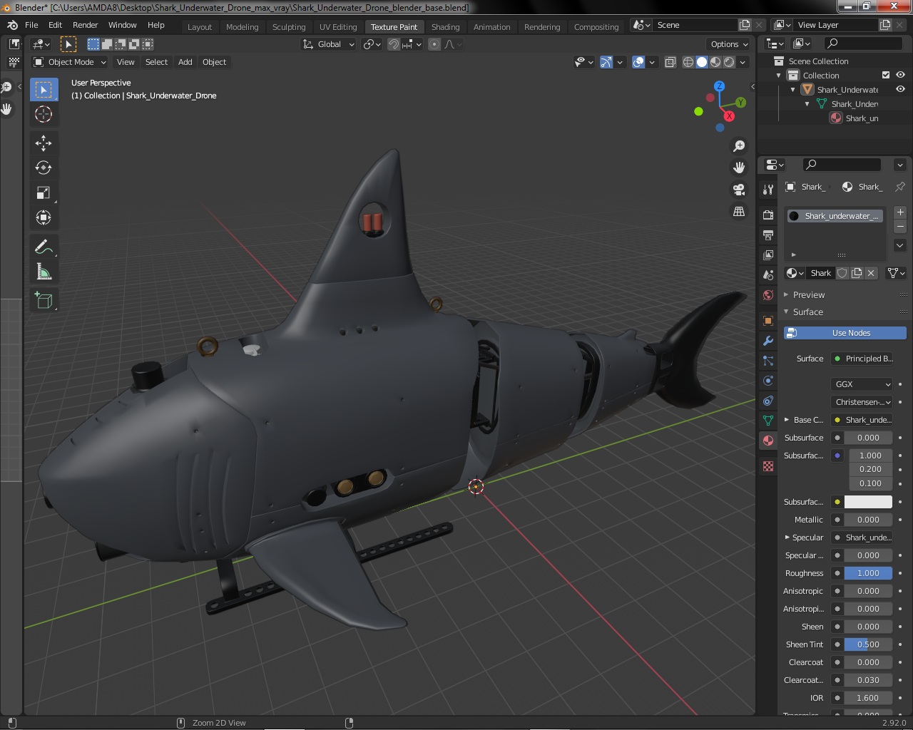 Shark Underwater Drone 3D