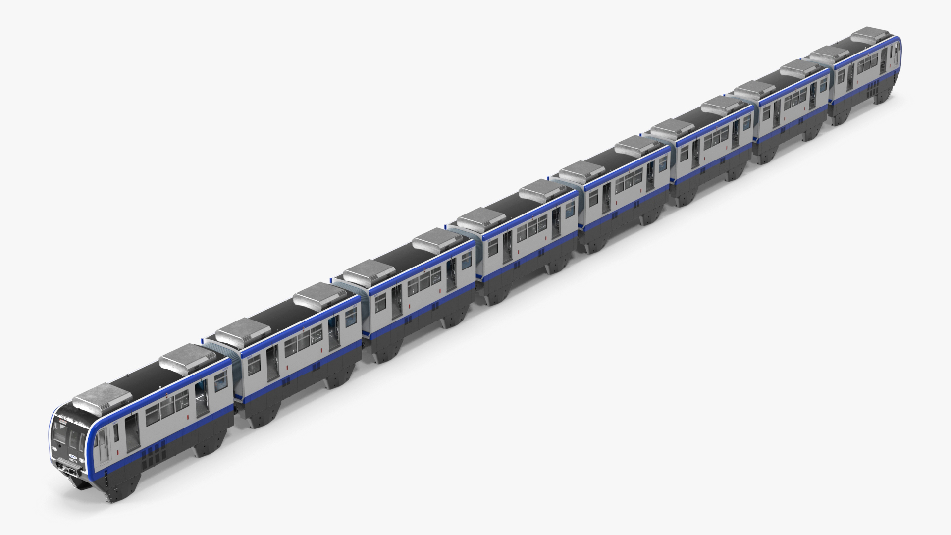3D model Chongqing Monorail Train Rigged for Cinema 4D
