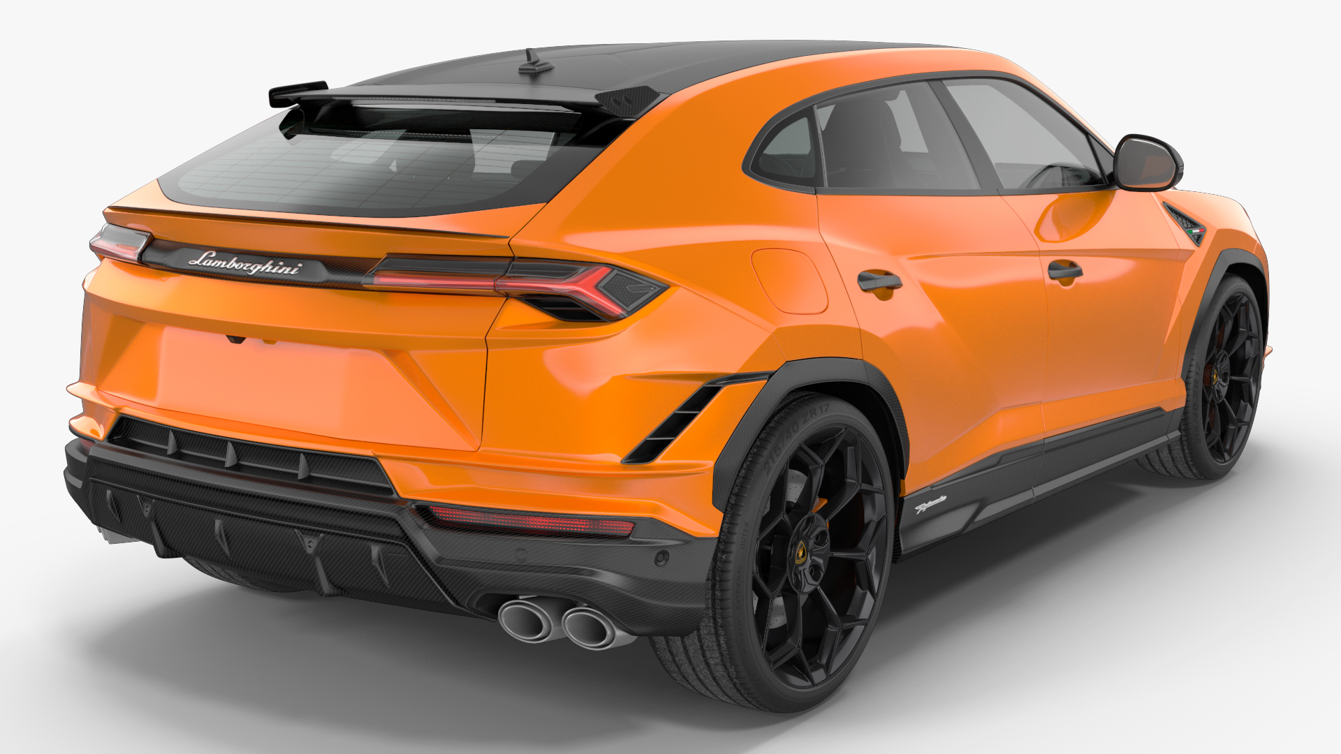 Super Luxury SUV Lamborghini Urus Performante Lights ON Rigged 3D