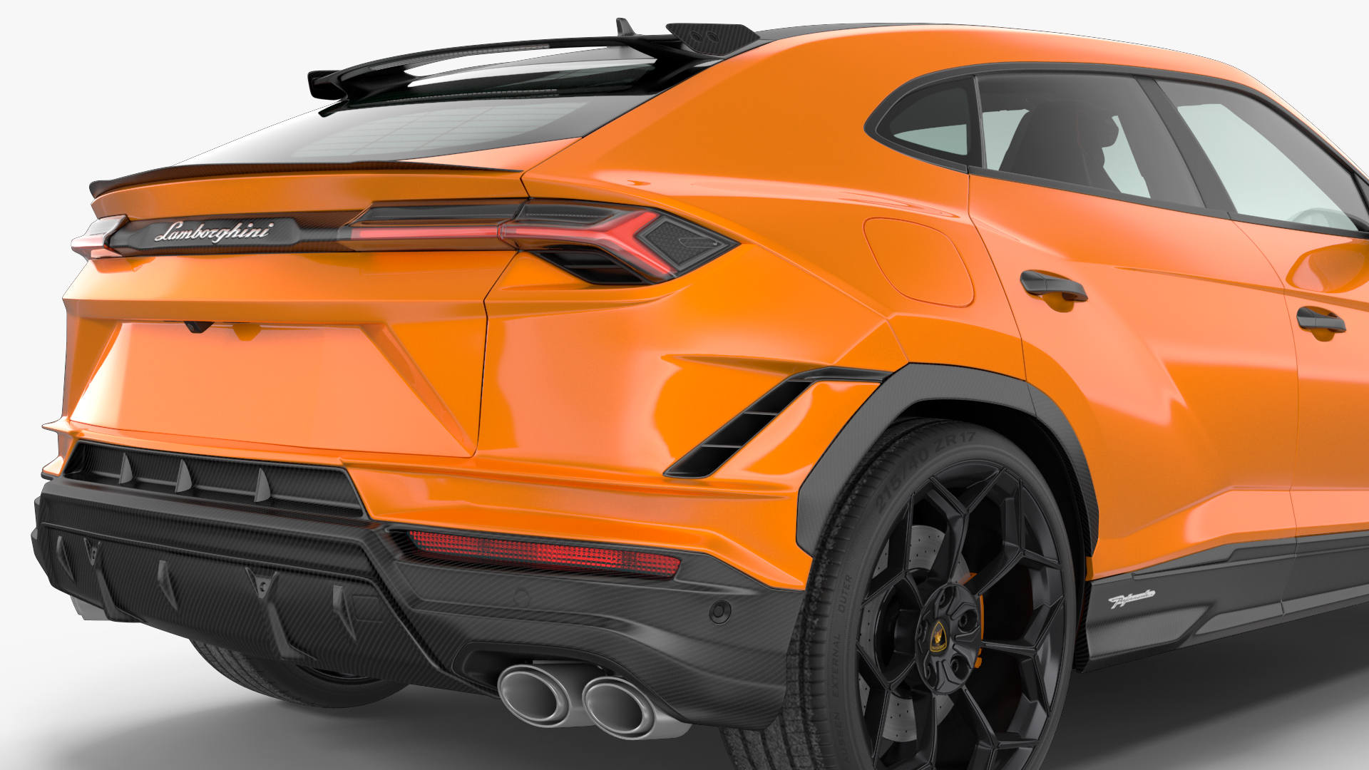 Super Luxury SUV Lamborghini Urus Performante Lights ON Rigged 3D