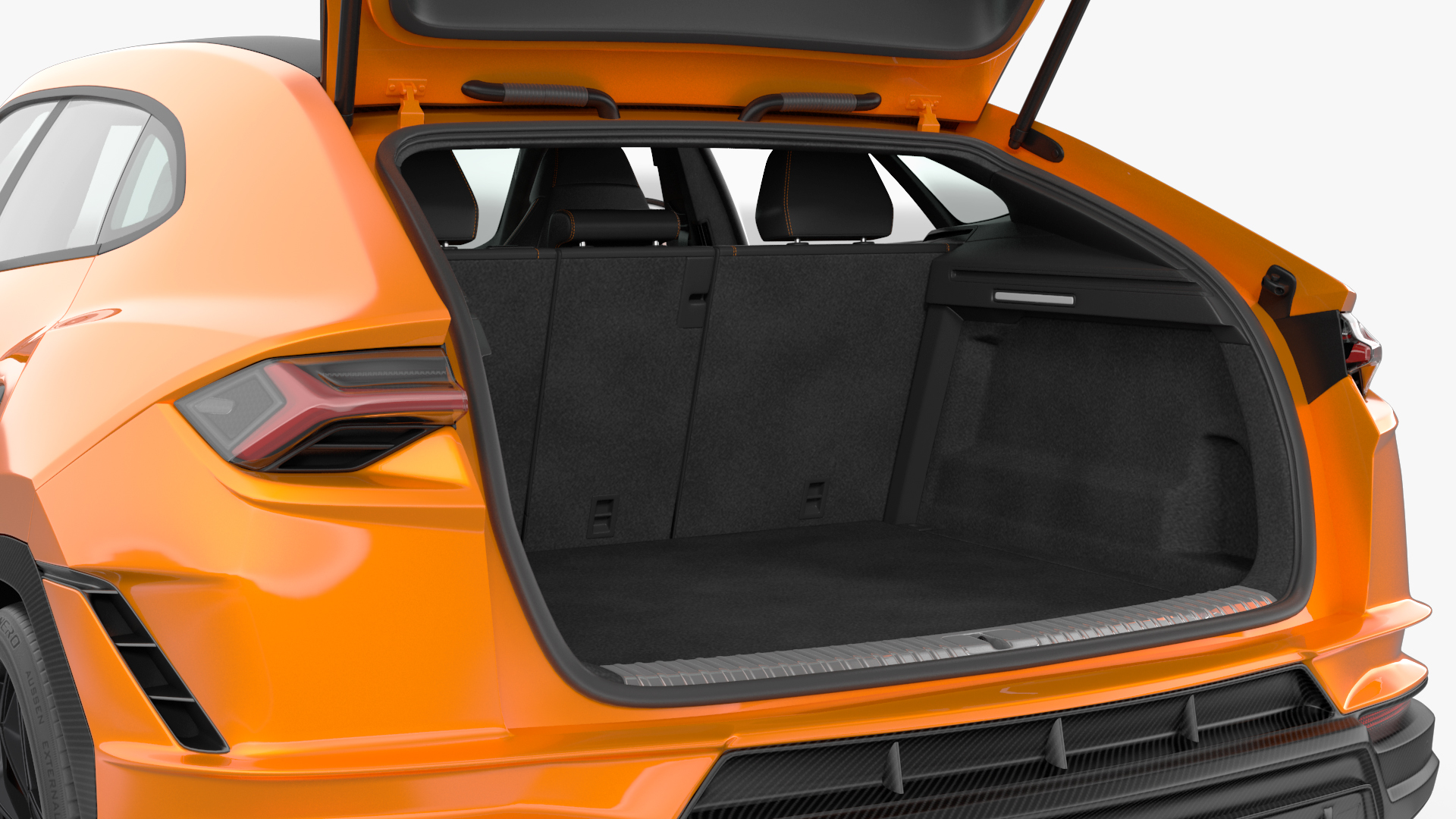 Super Luxury SUV Lamborghini Urus Performante Lights ON Rigged 3D