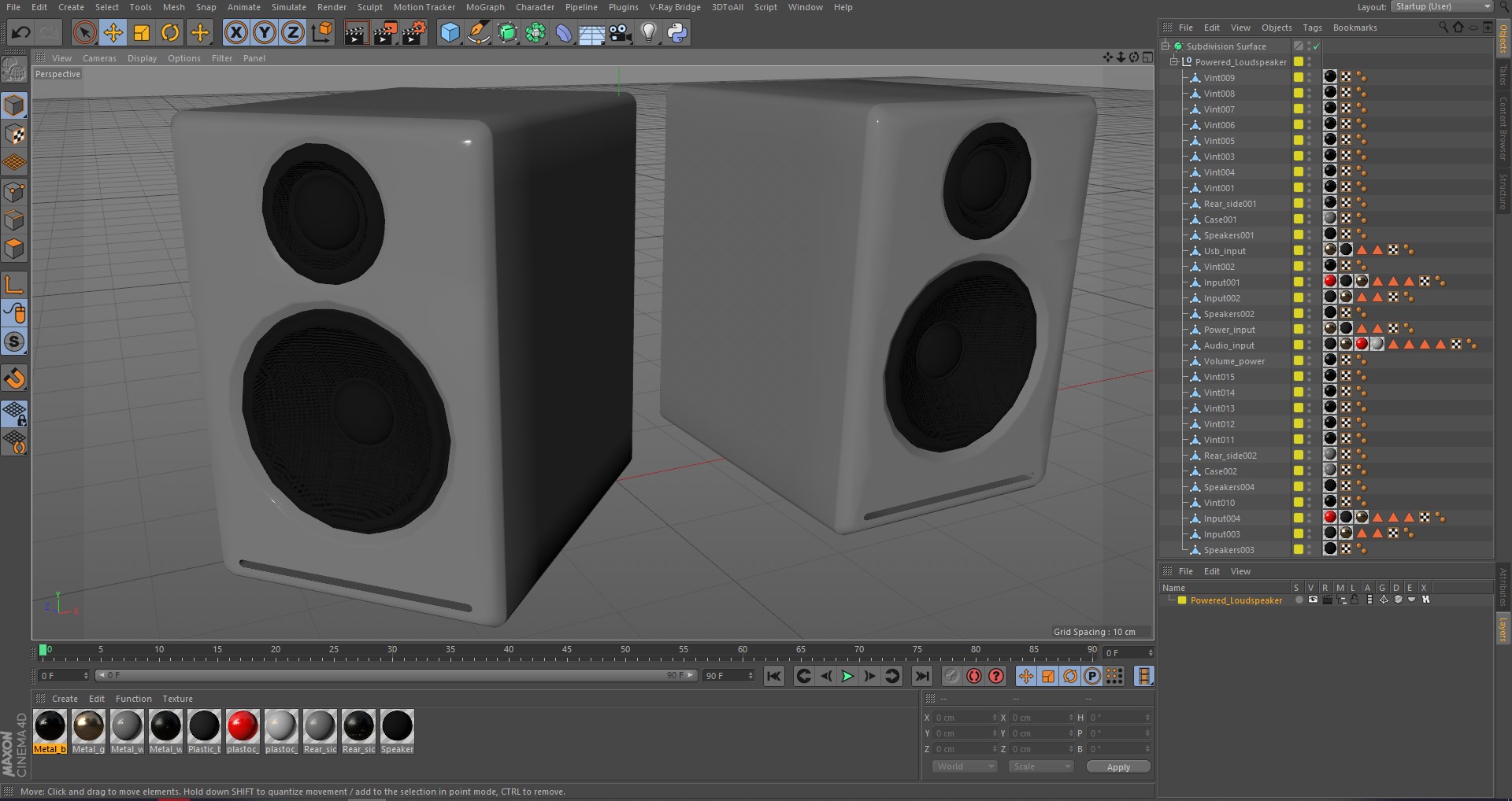 Powered Loudspeaker 3D model