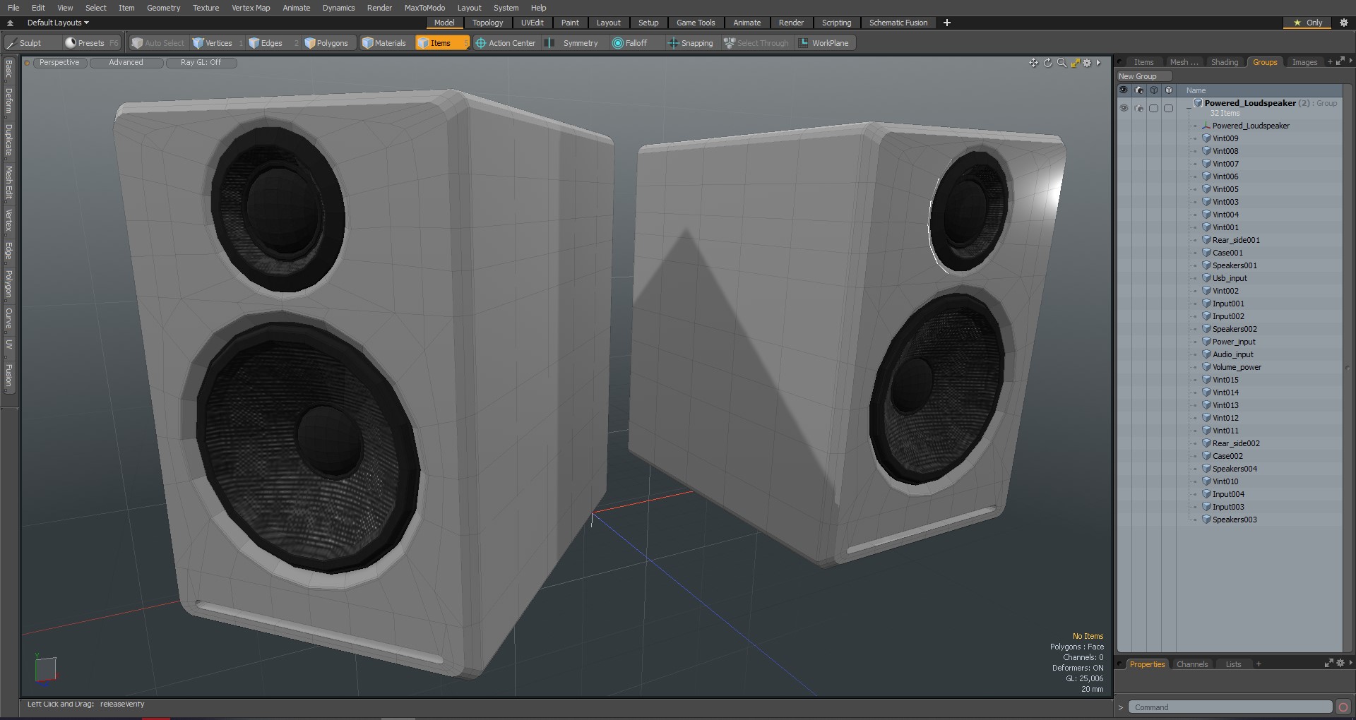 Powered Loudspeaker 3D model