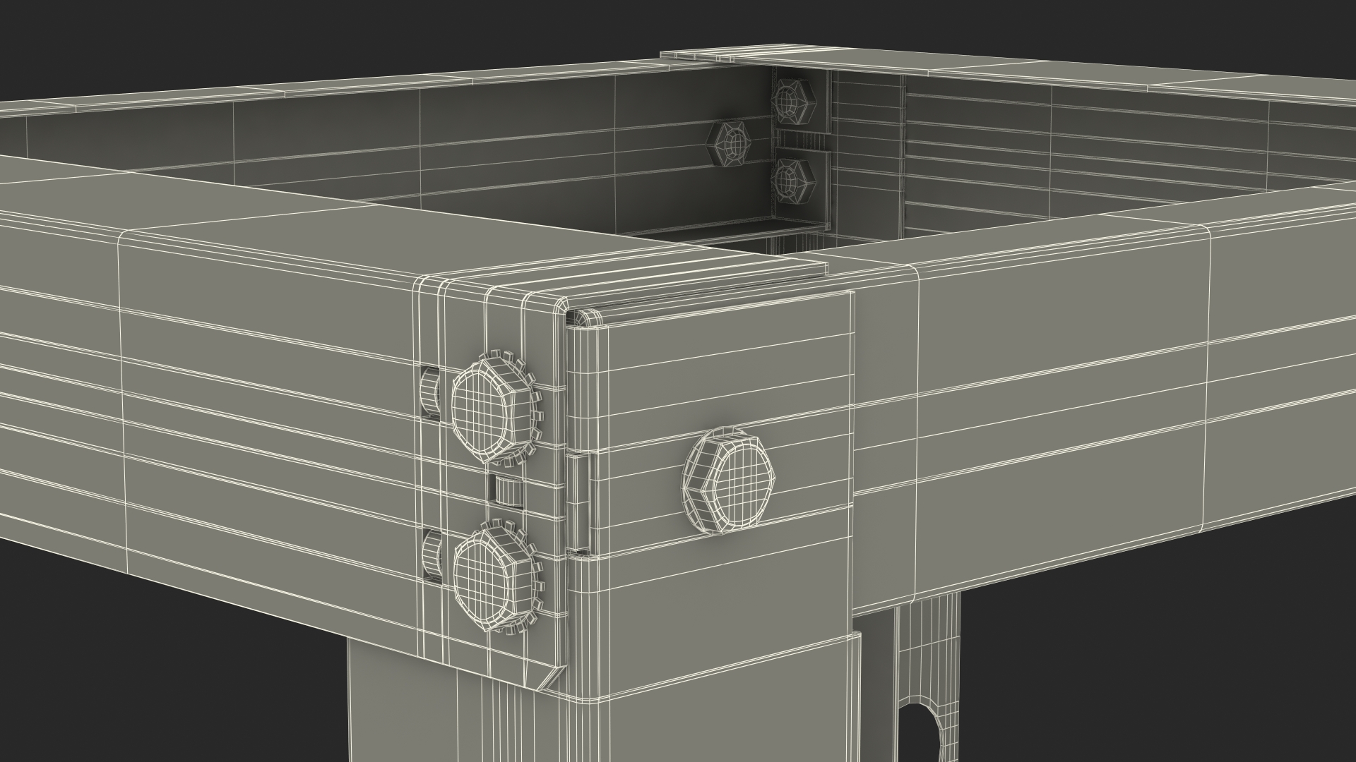 Open Frame Server Rack 30U Empty 3D