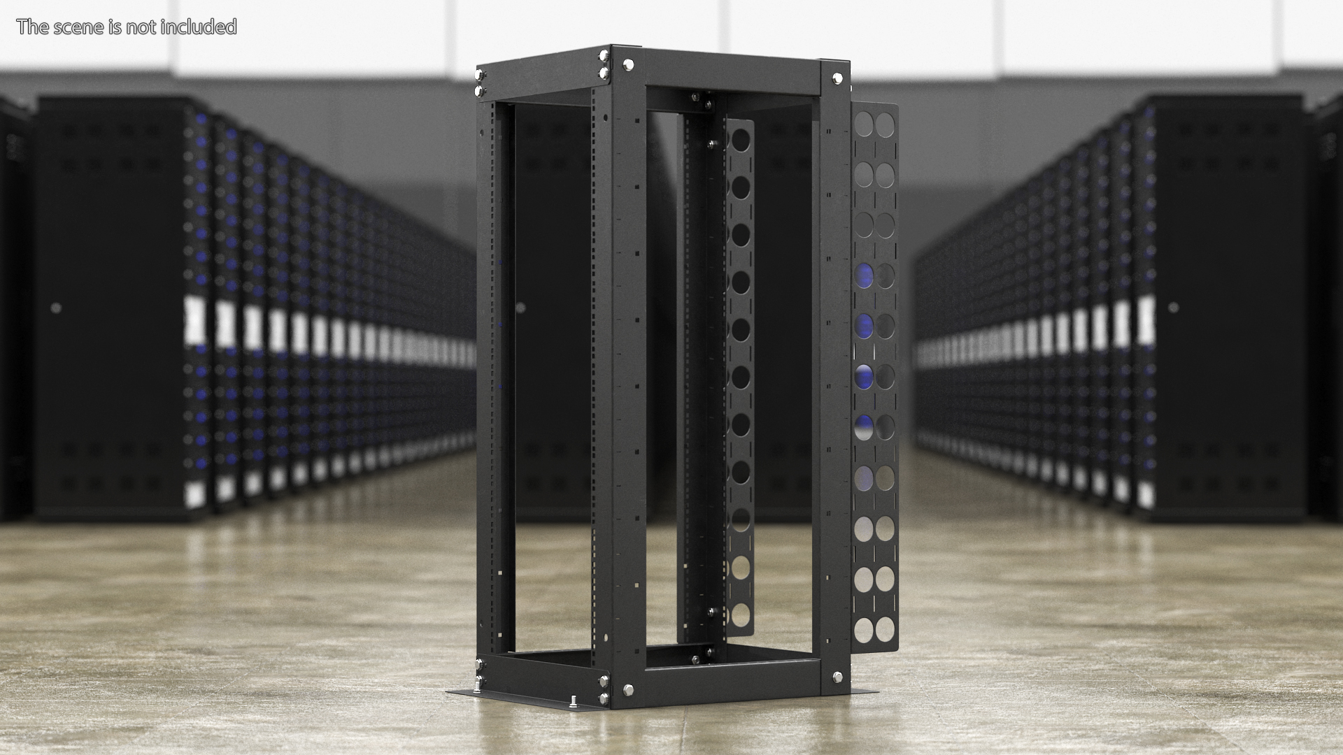 Open Frame Server Rack 30U Empty 3D