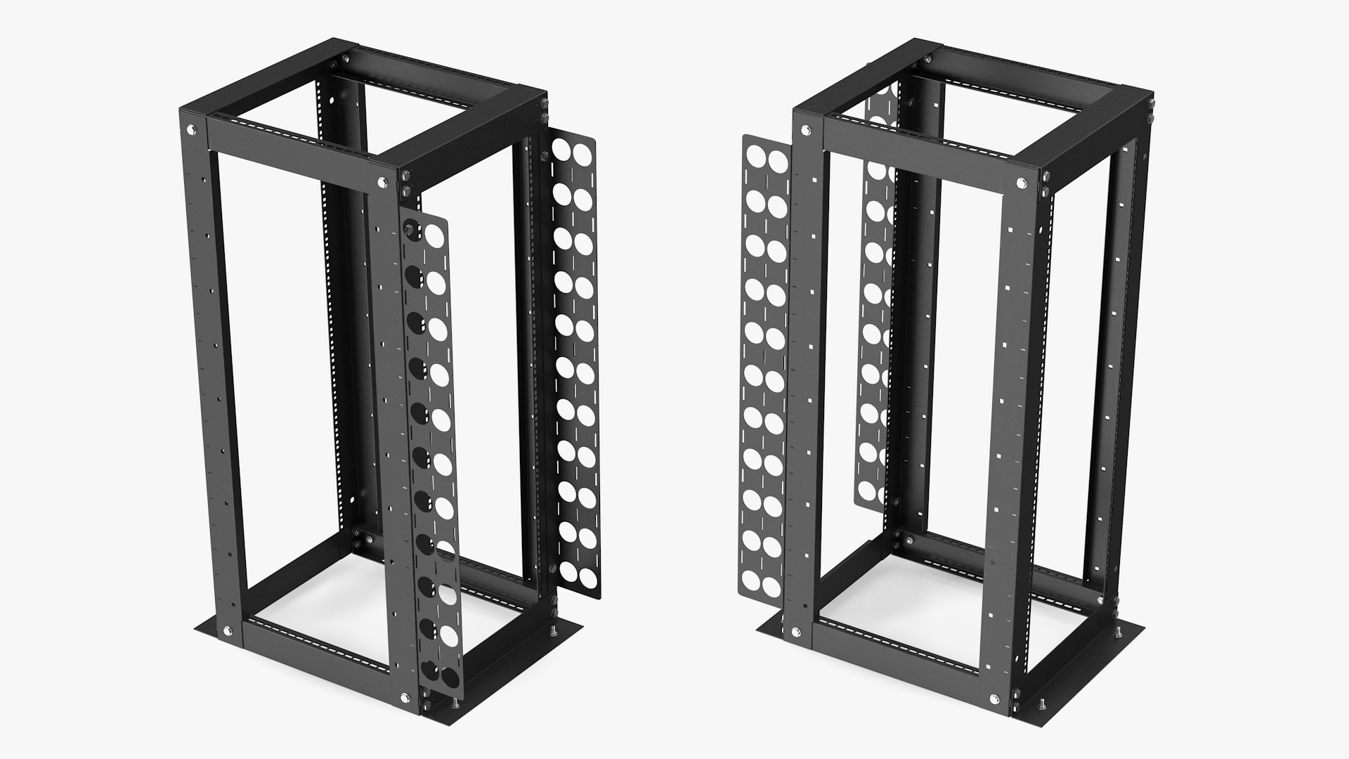 Open Frame Server Rack 30U Empty 3D