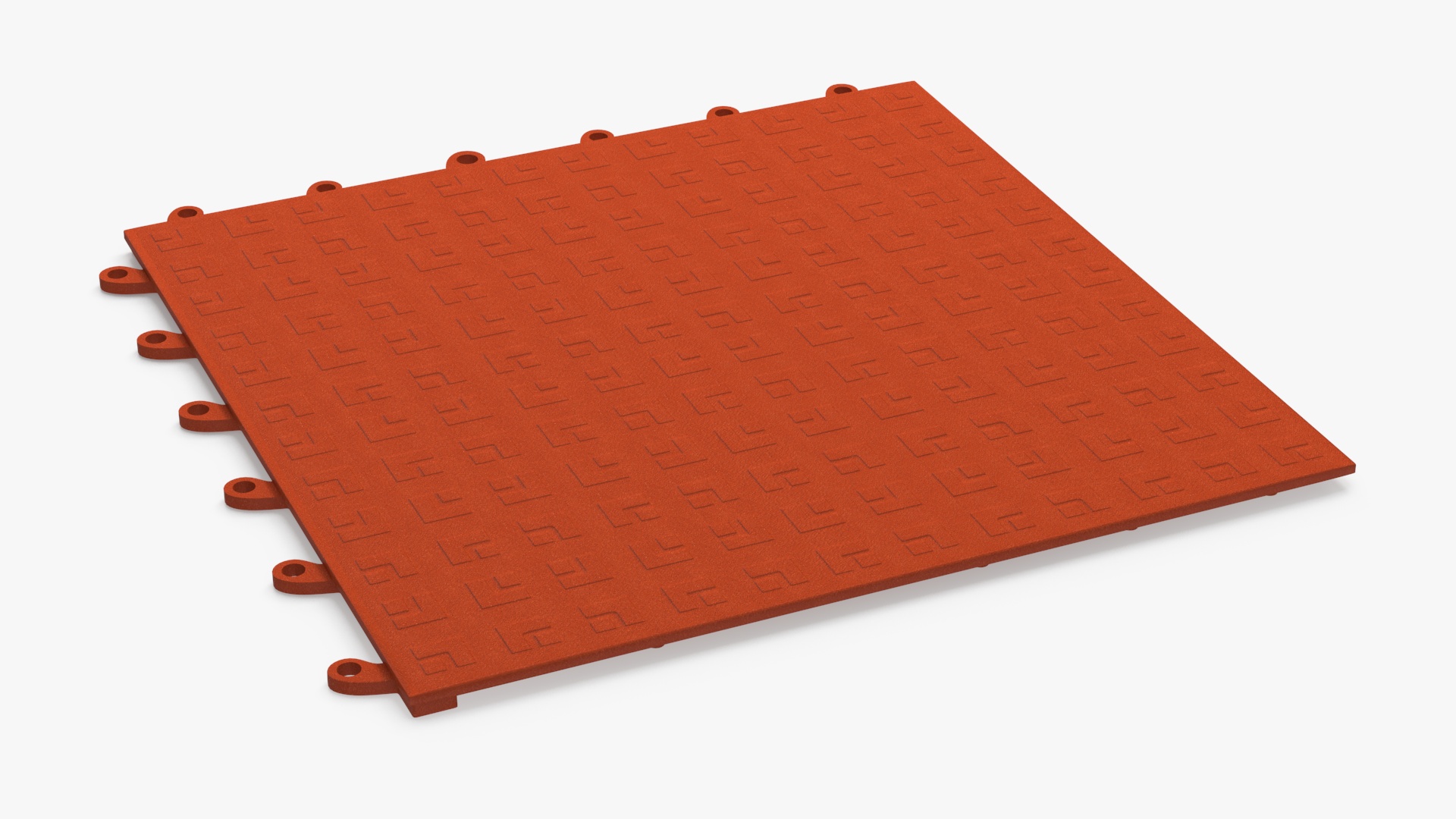 3D Interlocking Gym Floor Mat Orange model
