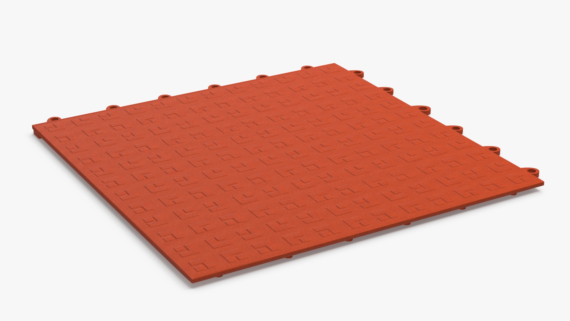 3D Interlocking Gym Floor Mat Orange model