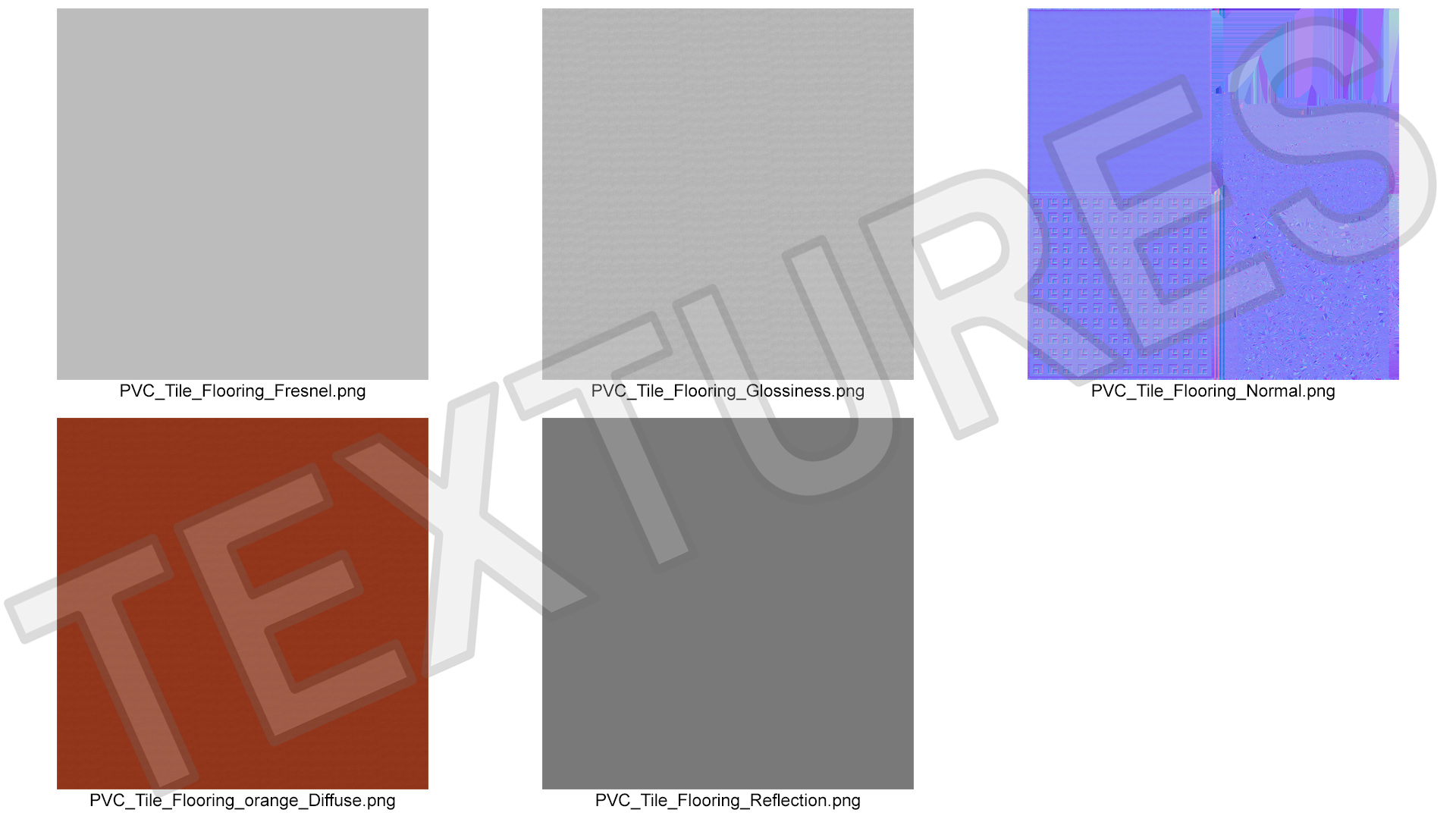 3D Interlocking Gym Floor Mat Orange model