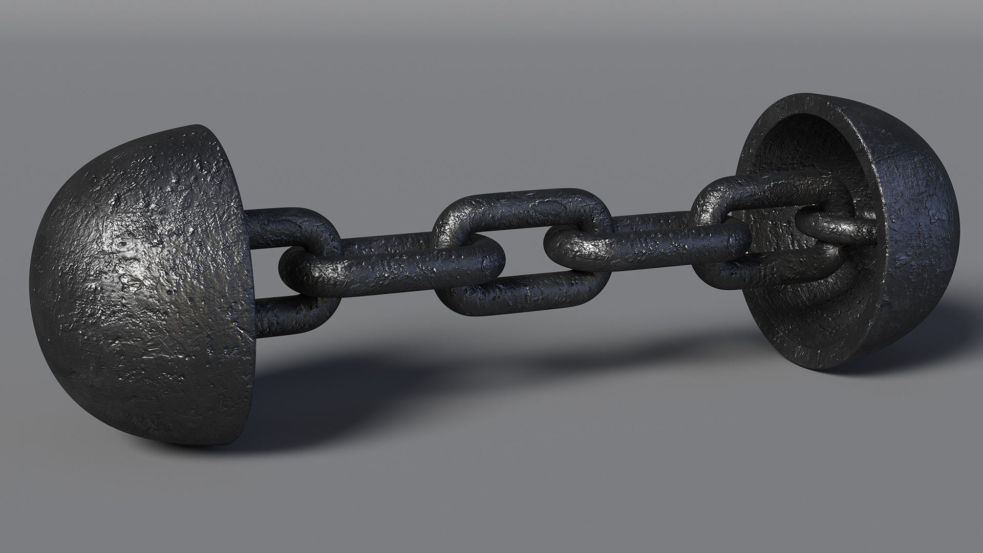 3D model French Chain Shot Cannon Projectile