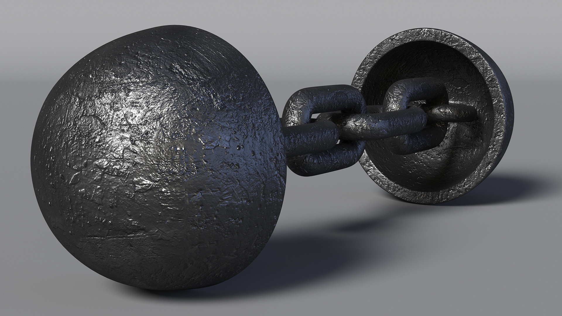 3D model French Chain Shot Cannon Projectile