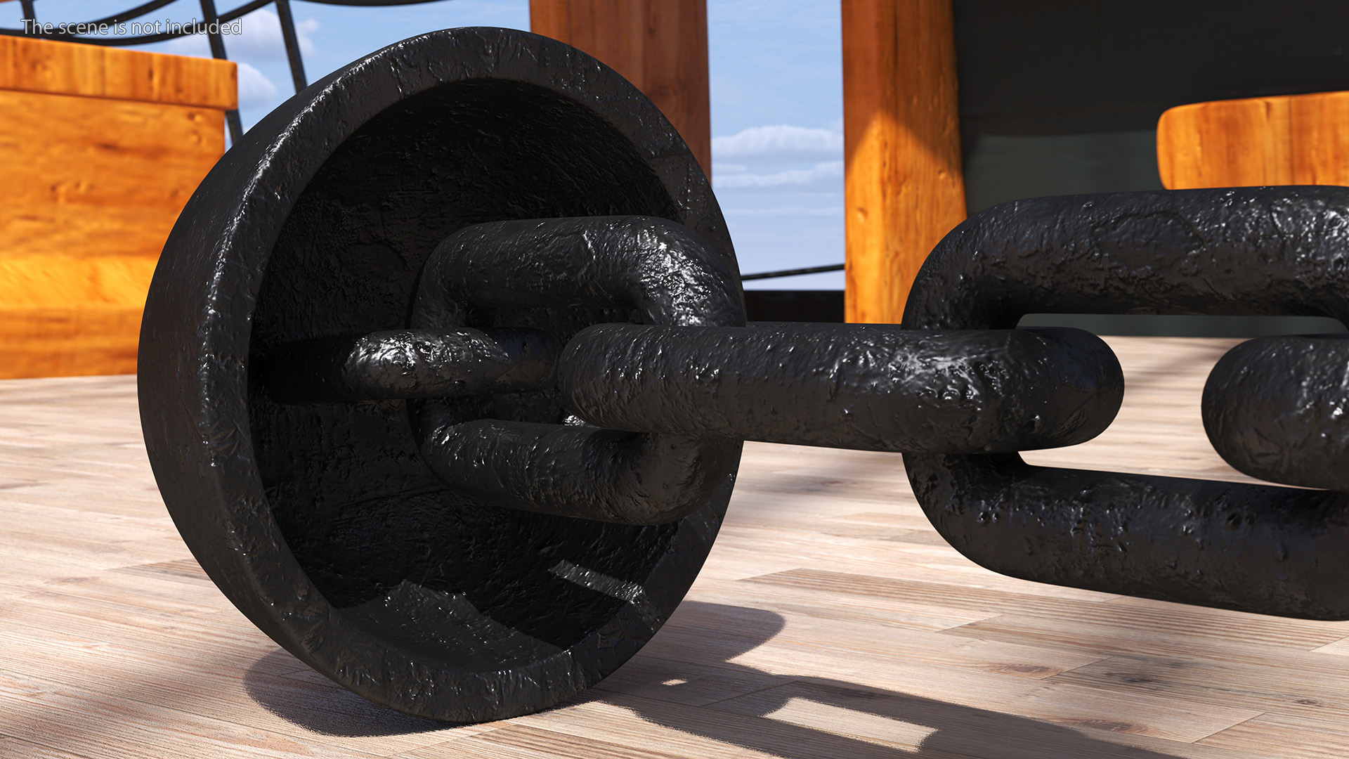 3D model French Chain Shot Cannon Projectile