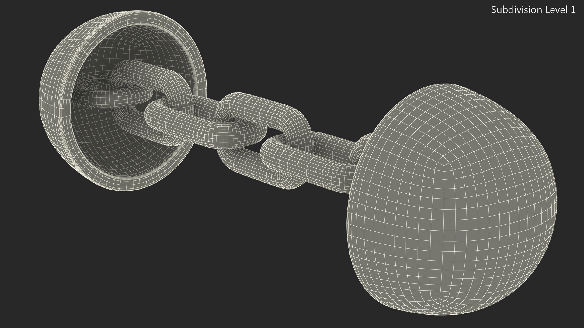 3D model French Chain Shot Cannon Projectile
