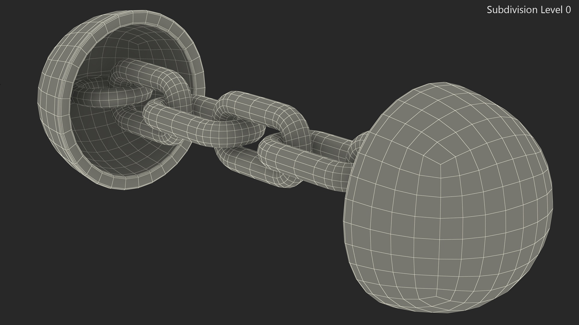 3D model French Chain Shot Cannon Projectile