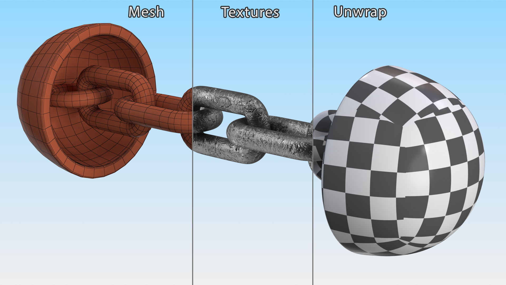 3D model French Chain Shot Cannon Projectile