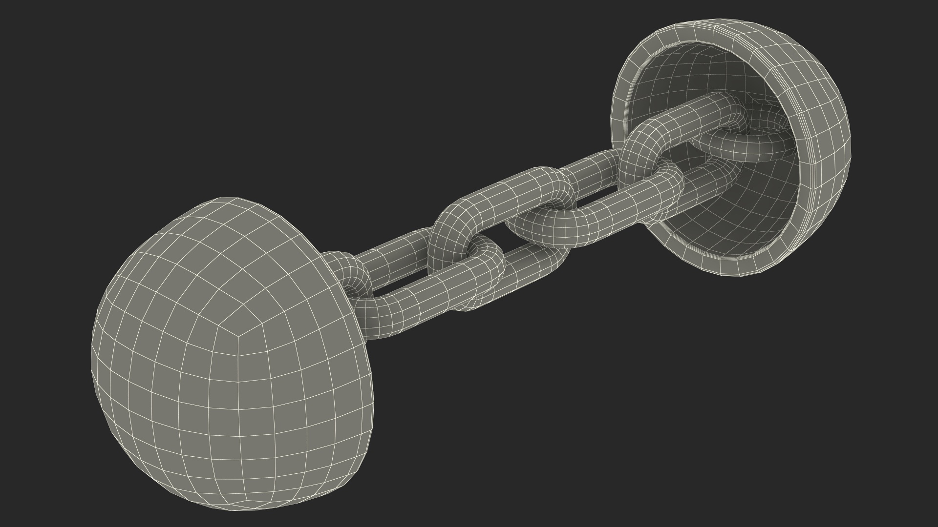 3D model French Chain Shot Cannon Projectile