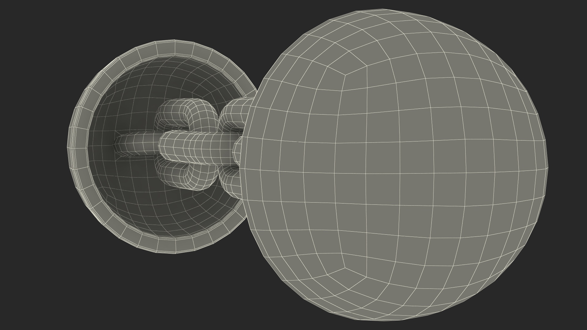 3D model French Chain Shot Cannon Projectile