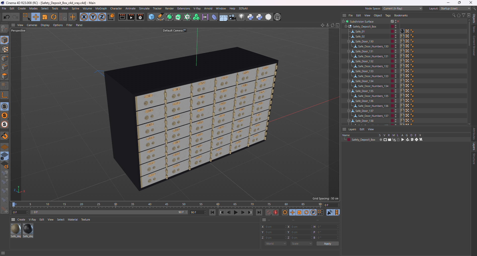 3D Safety Deposit Box model