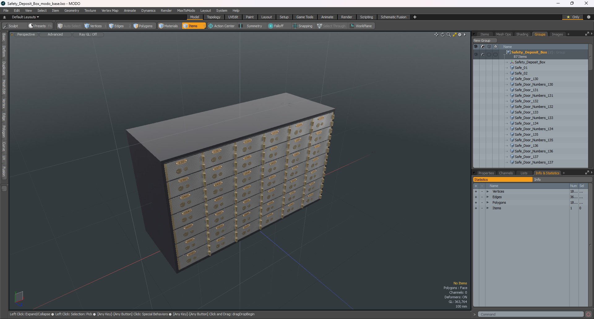 3D Safety Deposit Box model