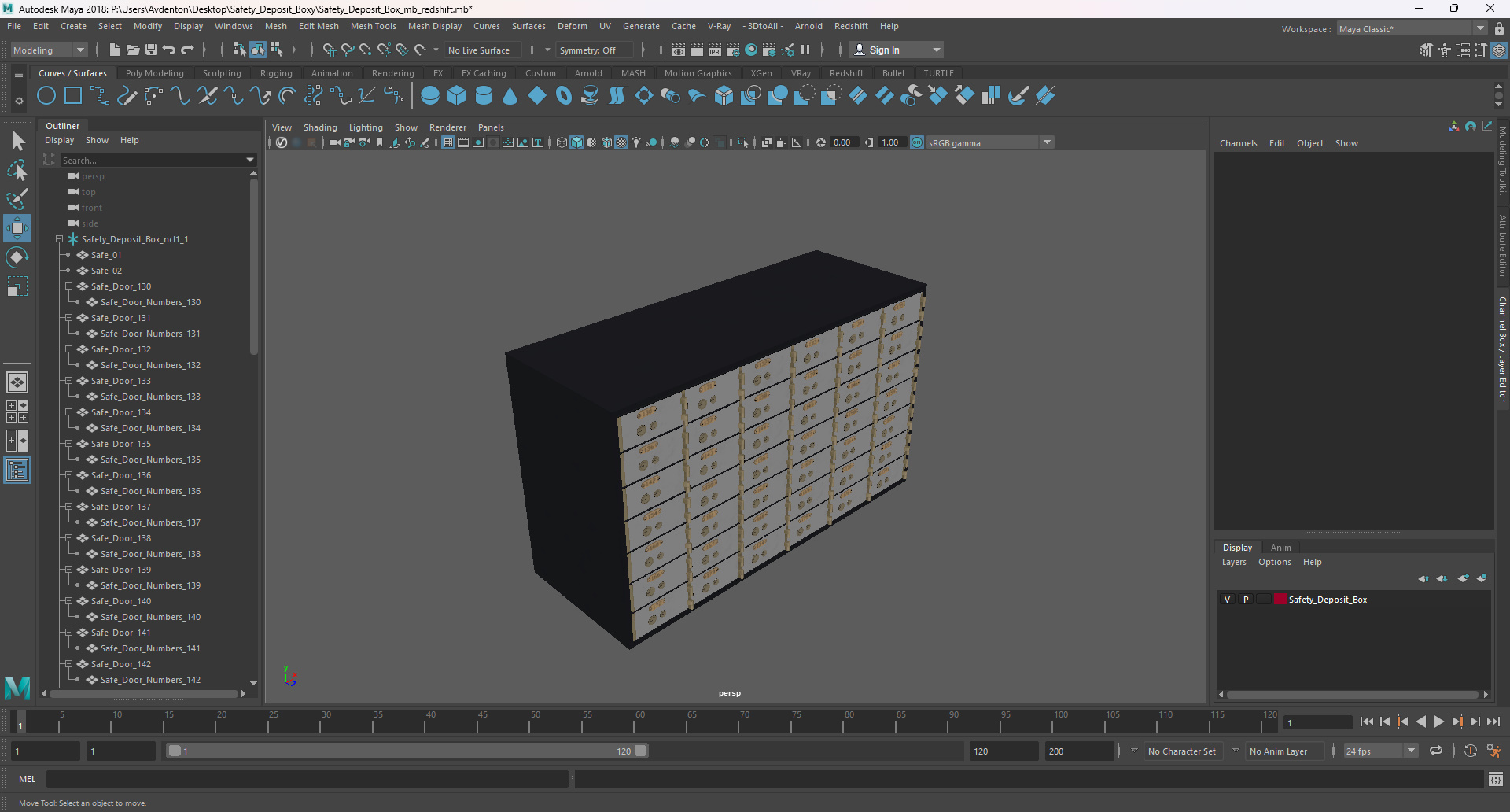 3D Safety Deposit Box model