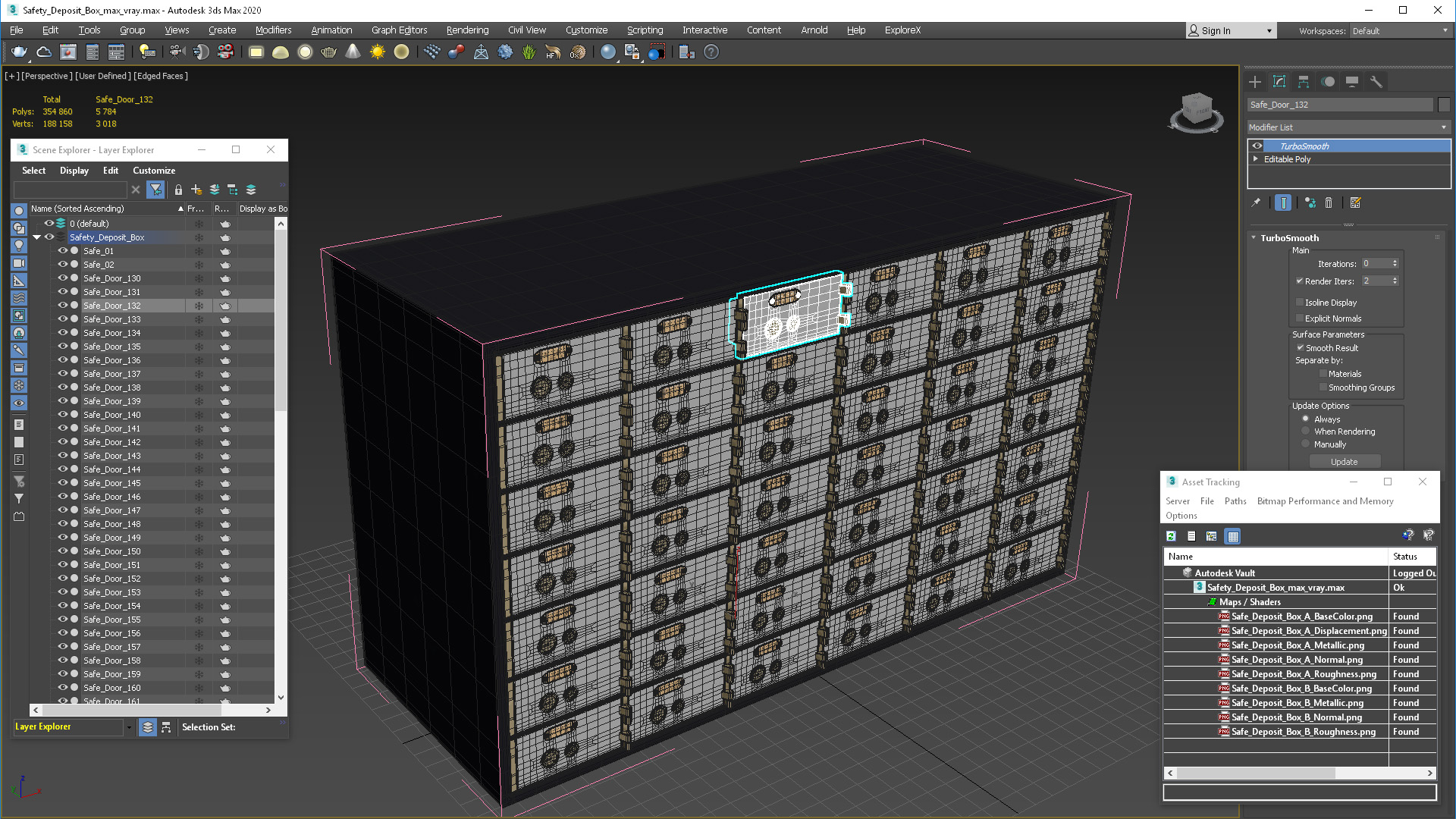 3D Safety Deposit Box model