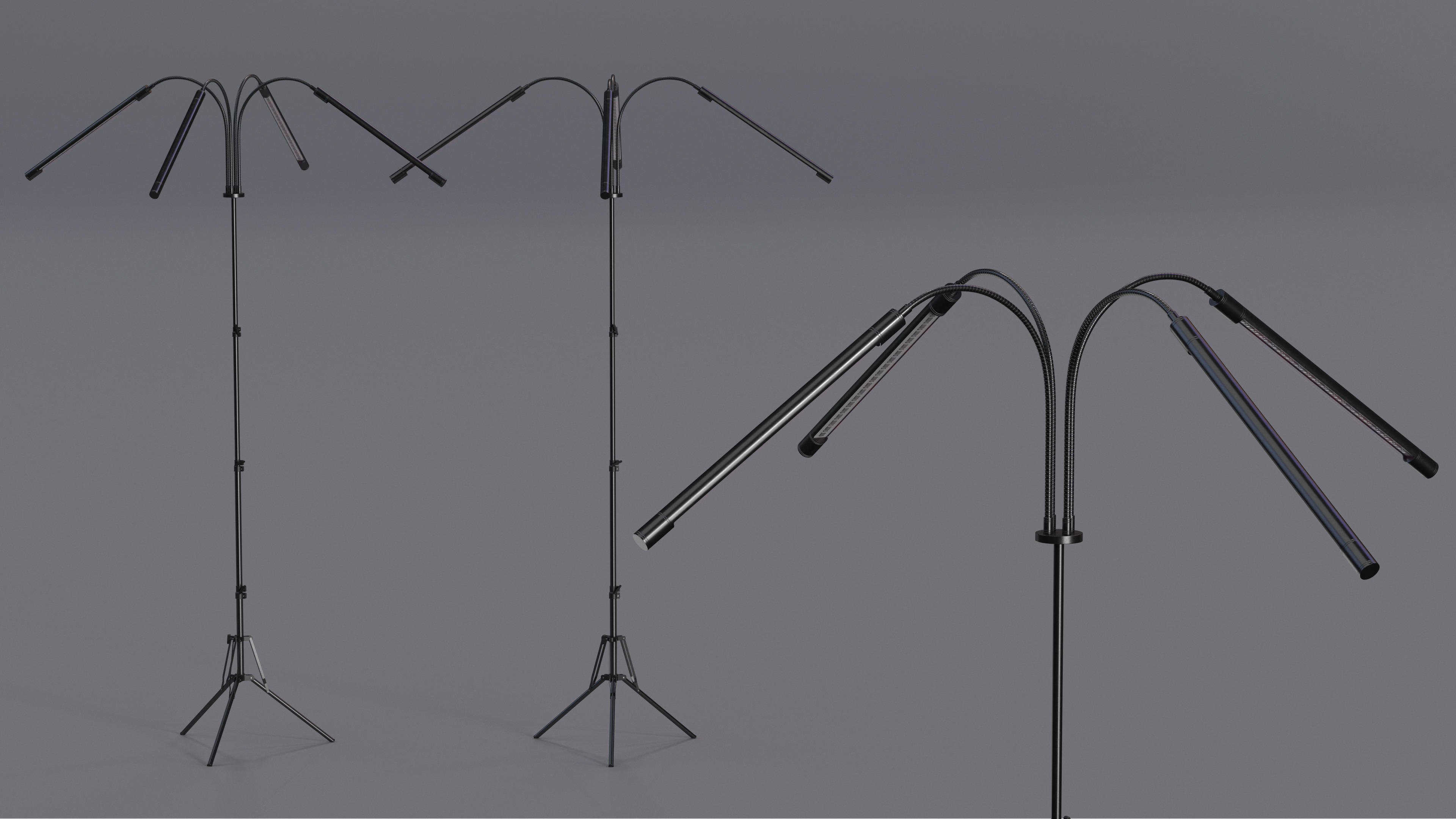Indoor Plants Grow Lamp Lights Off 3D model
