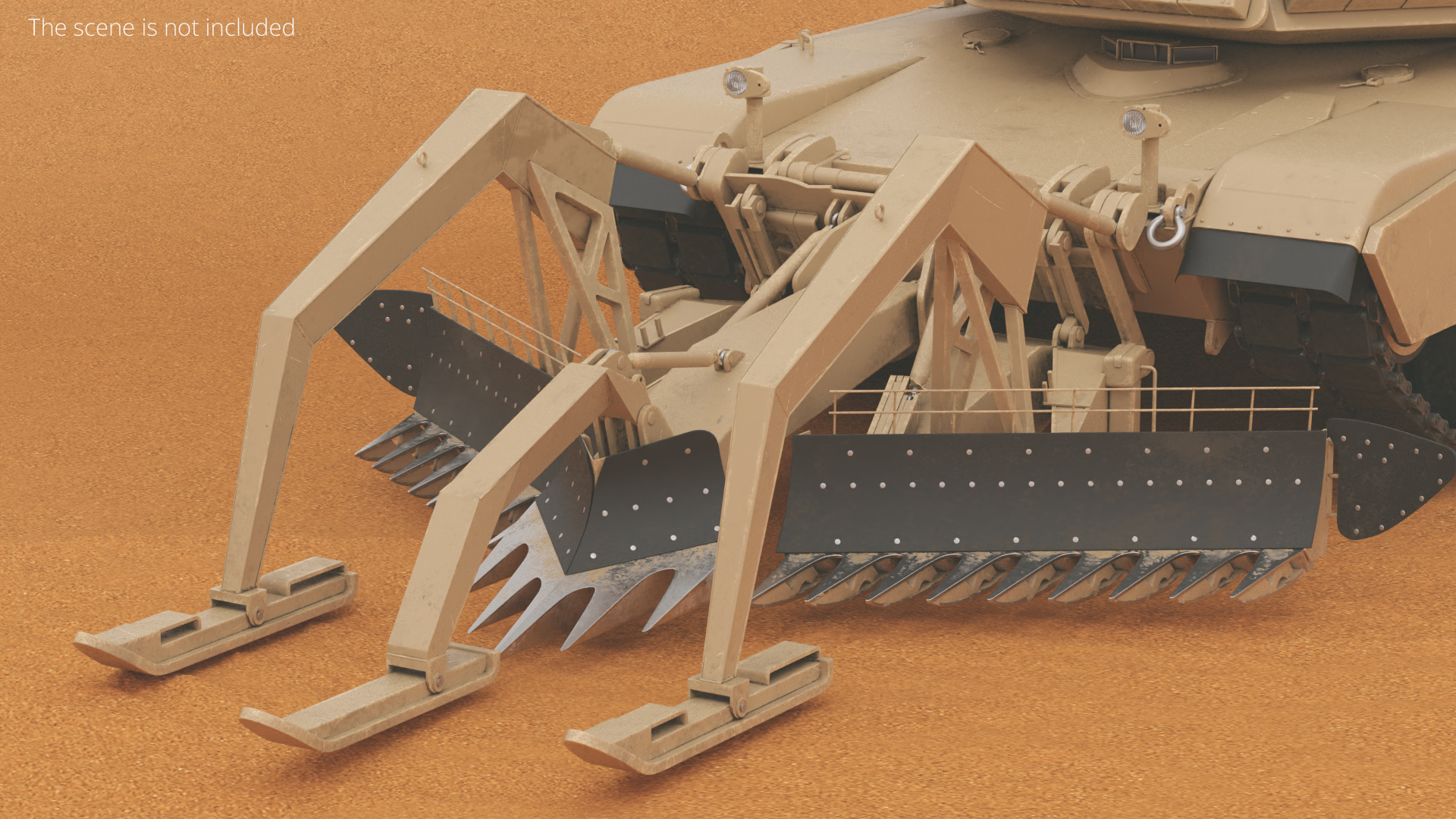 M1150 Full Width Mine Plow Desert, view 2