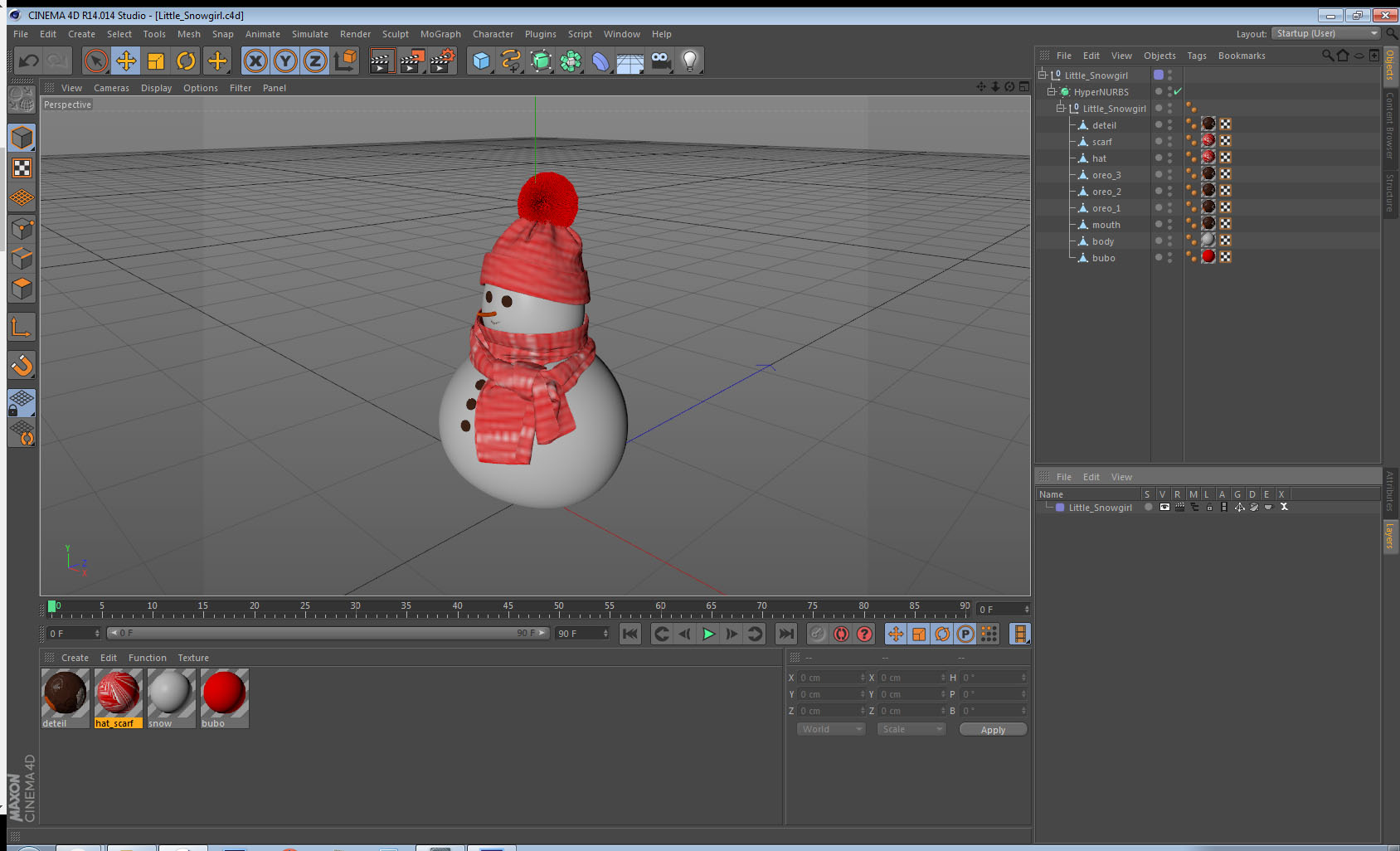 3D model Little Snowgirl