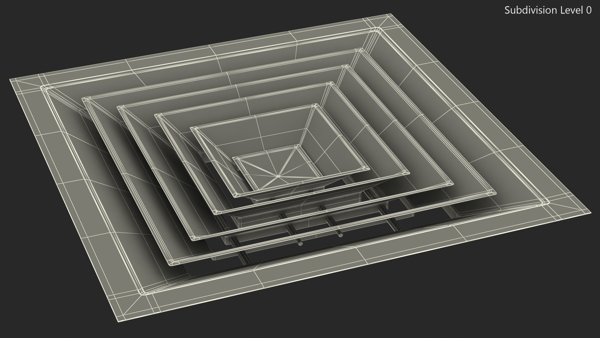 Air Vent Diffuser Square 3D model
