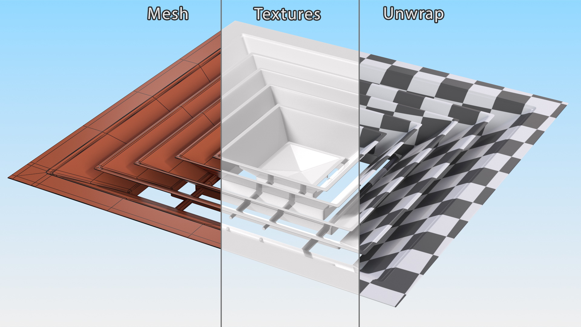 Air Vent Diffuser Square 3D model