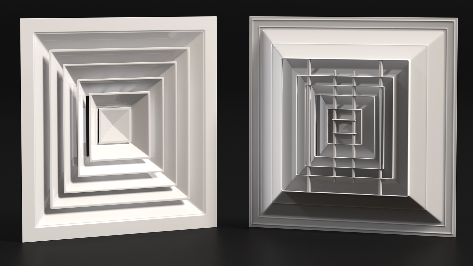 Air Vent Diffuser Square 3D model