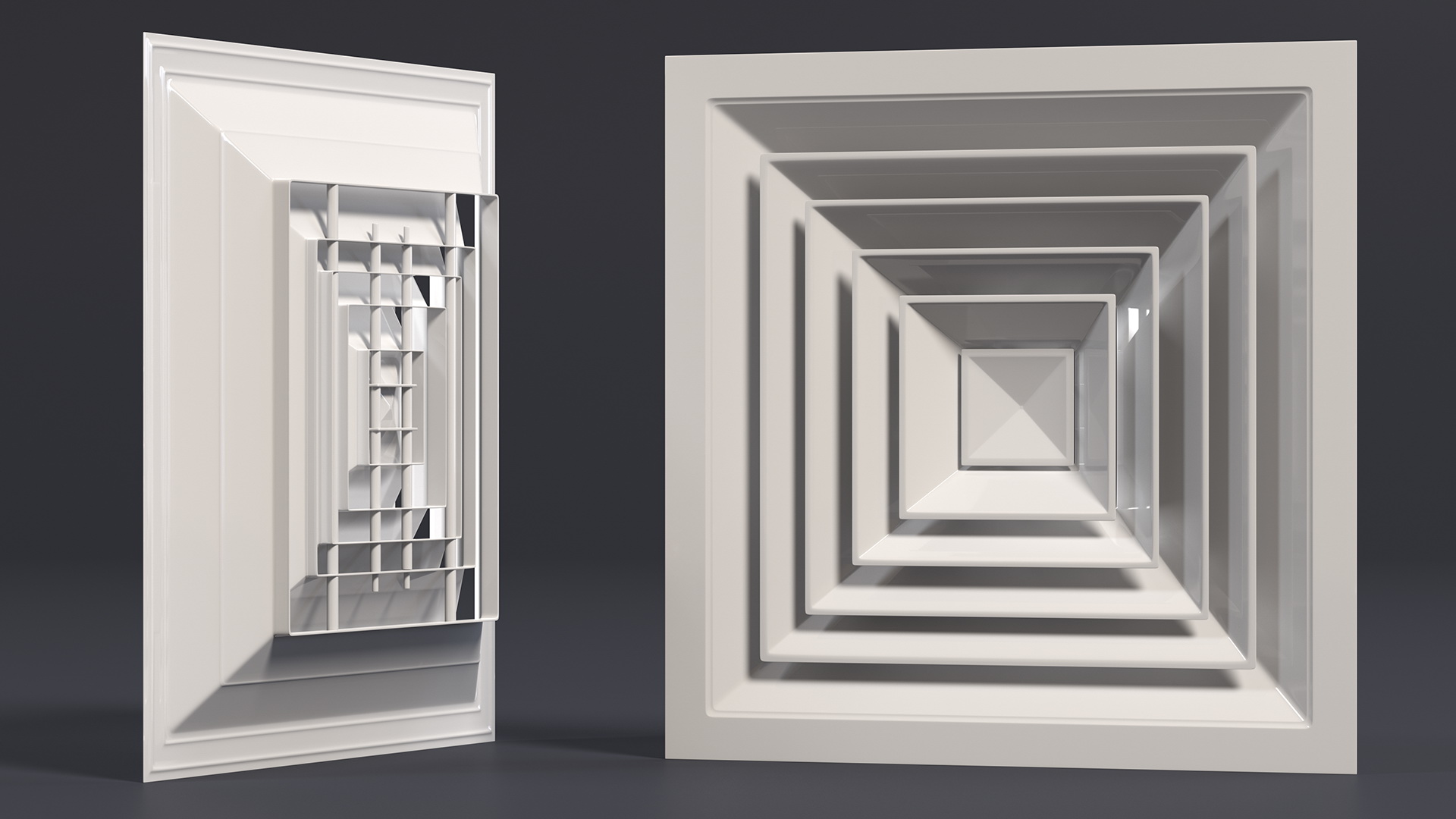 Air Vent Diffuser Square 3D model