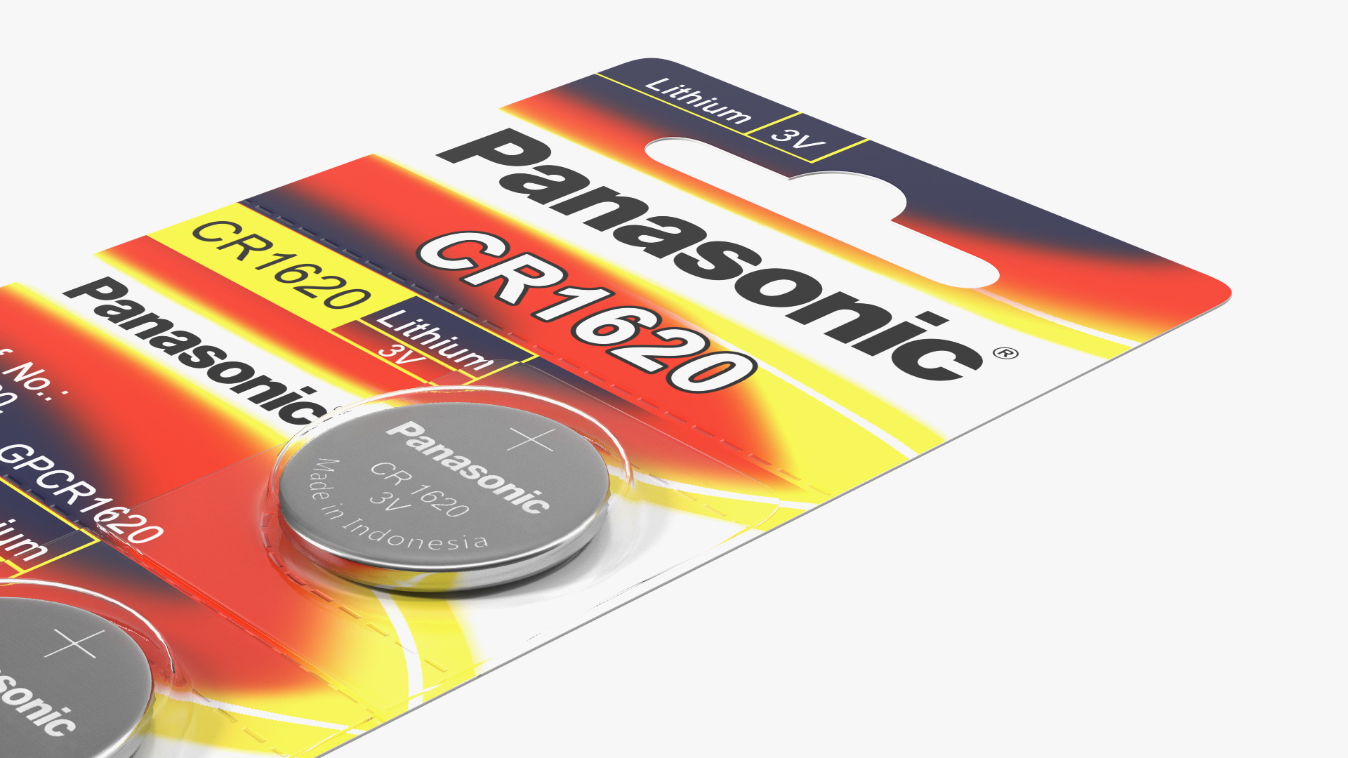 3D model Panasonic CR1620 Coin Battery Blister Package